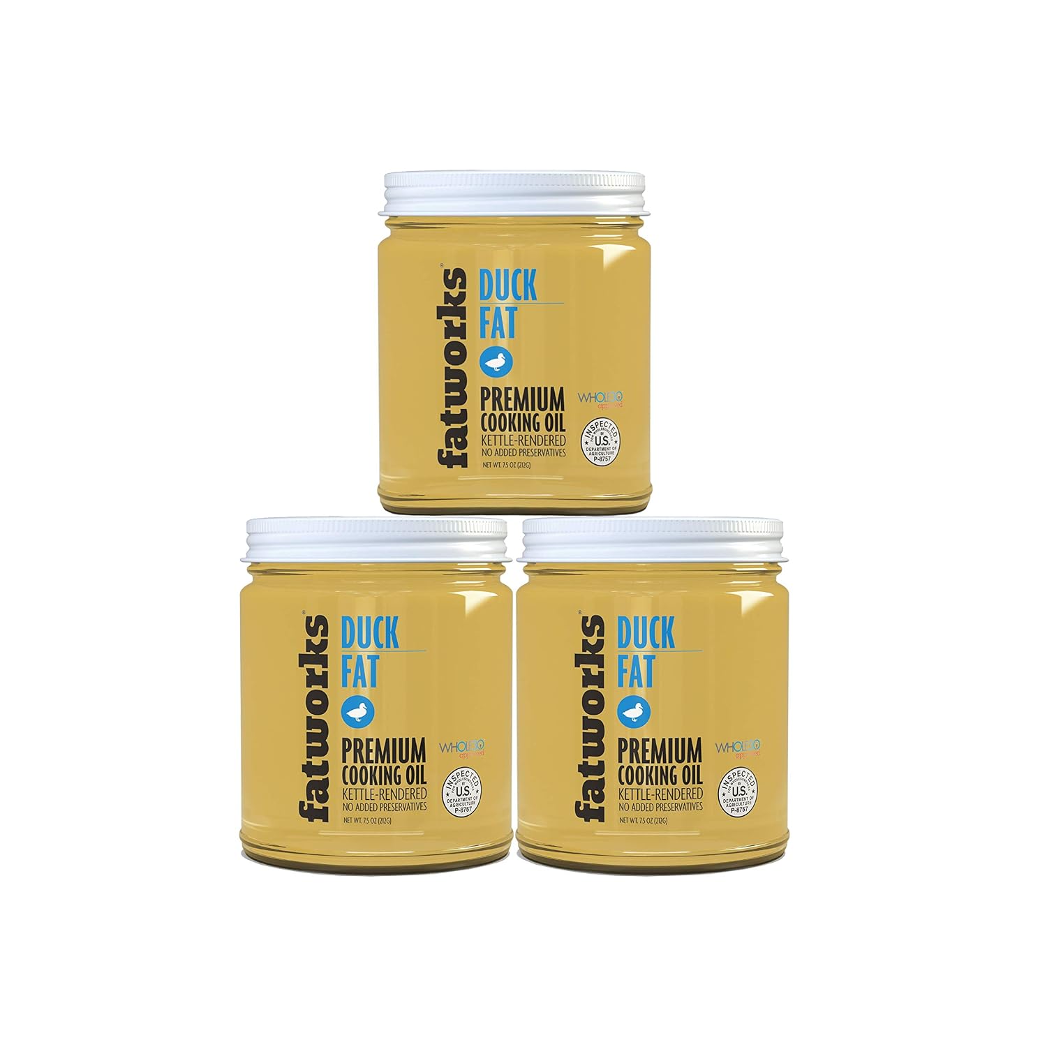 Fatworks, Premium USDA Cage Free Duck Fat, Ultimate Cooking Oil for Gourmet Frying and Baking, WHOLE30 APPROVED, KETO, PALEO, 7.5 oz.