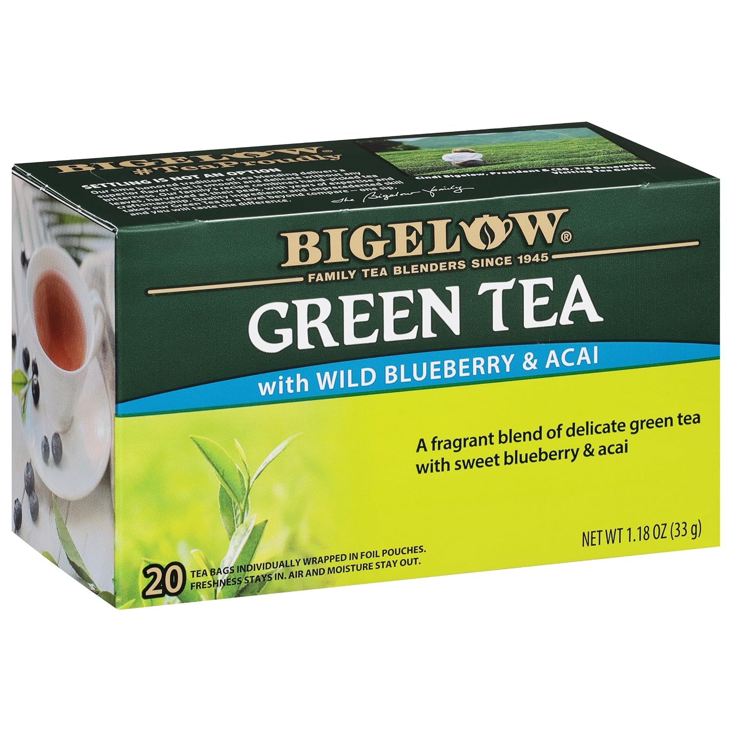 Bigelow Tea Classic Green Tea Bags, 40 Count (Pack of 6)