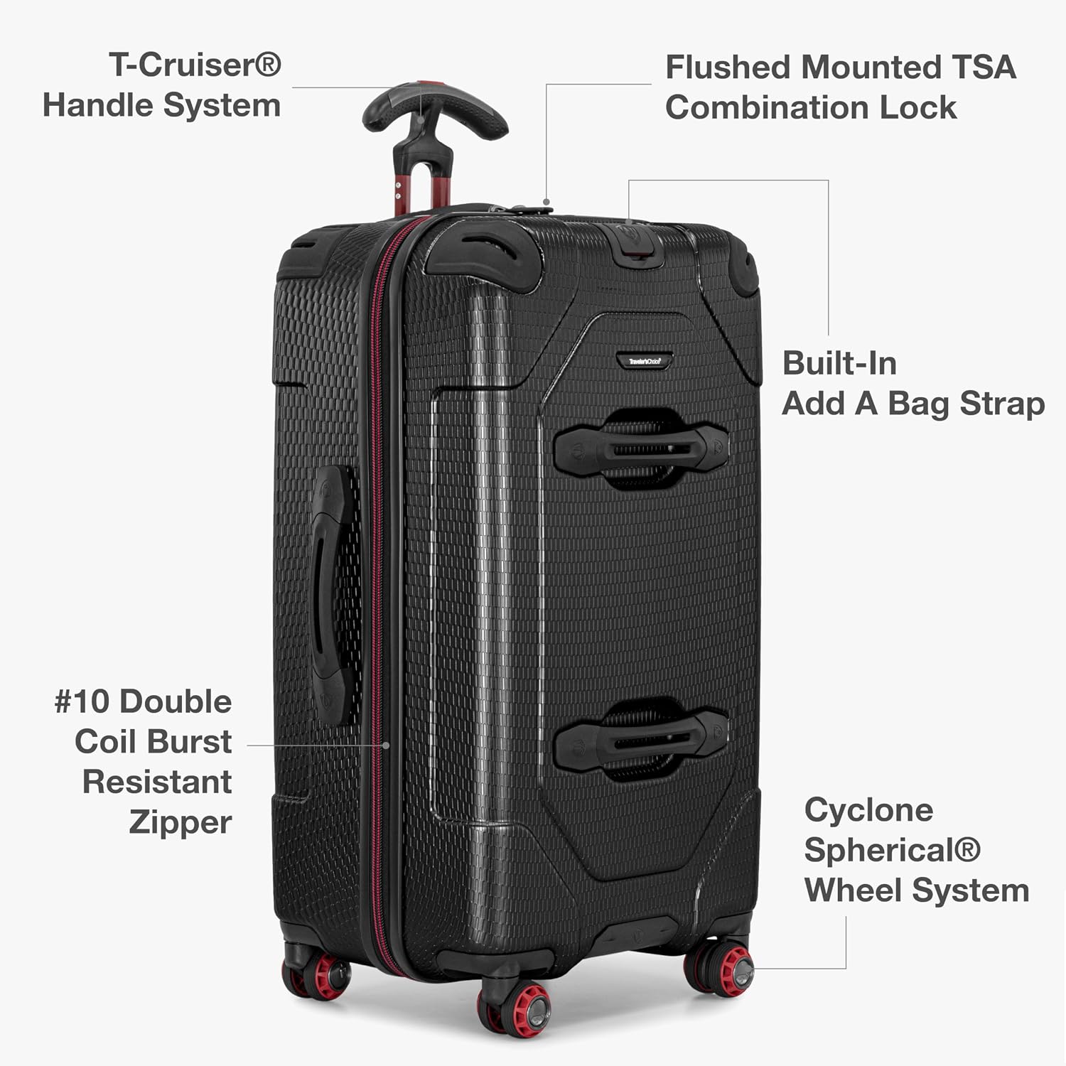 Traveler's Choice Maxporter II Polycarbonate Hardside Trunk with Spinner Wheels, Navy, 31-Inch Large Trunk