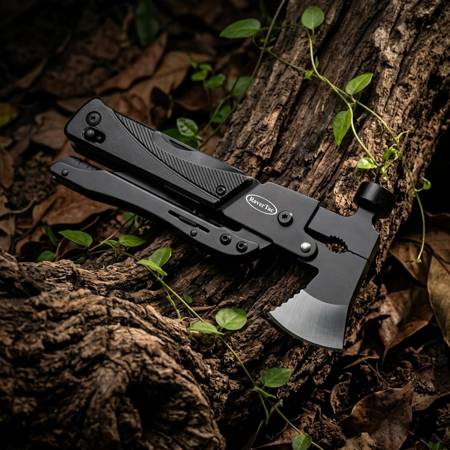 19-in-1 Multi-Tool Axe with Knife, Hammer, Saw, Screwdrivers, Bottle Opener, Nylon Sheath, Camping Tool Survival Gear, Gifts for Men, Dad Gifts