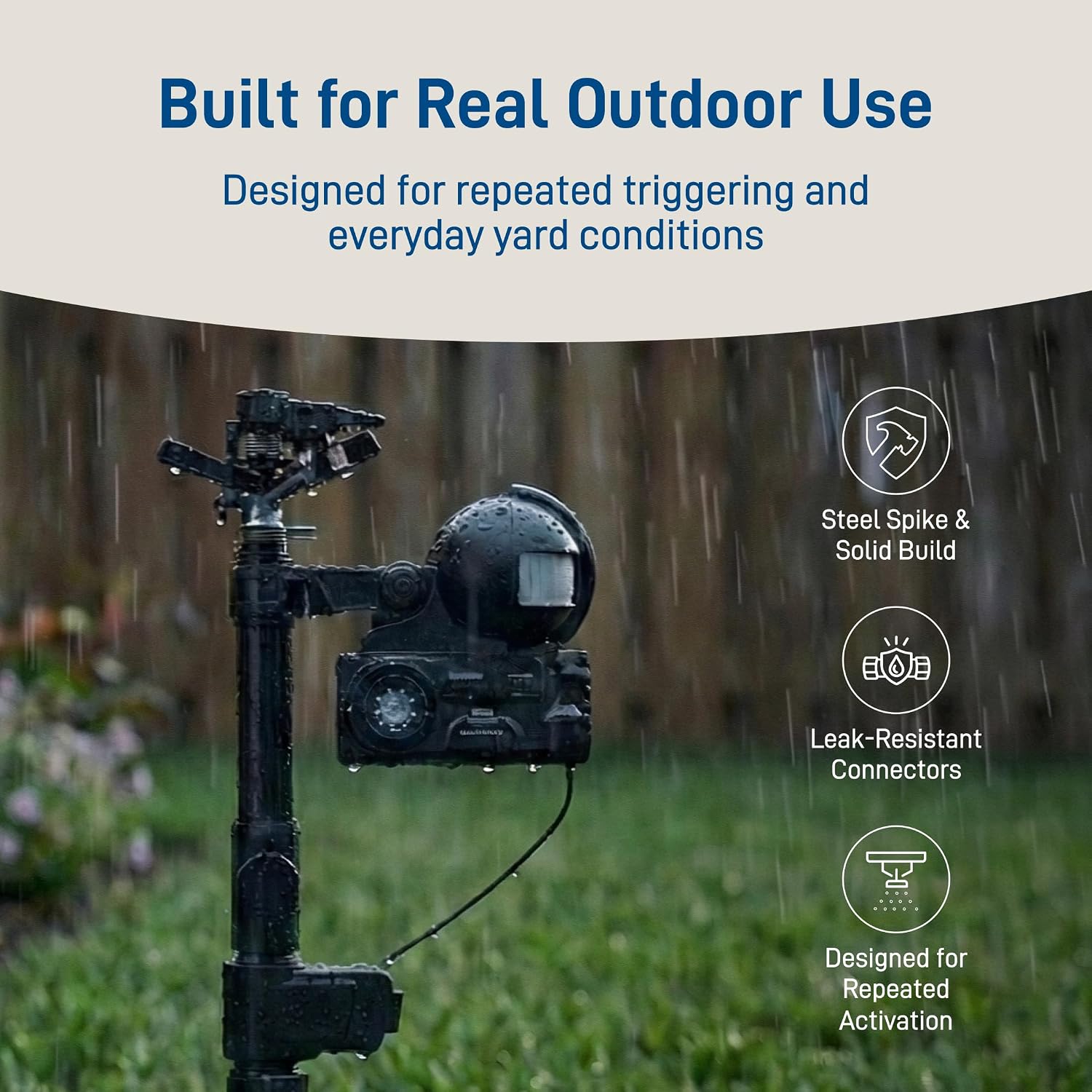 Orbit Yard Enforcer Motion-Activated Sprinkler - Outdoor Animal Repeller & Lawn Protector - Motion Sensor - Multi-Angle Detection - Weatherproof