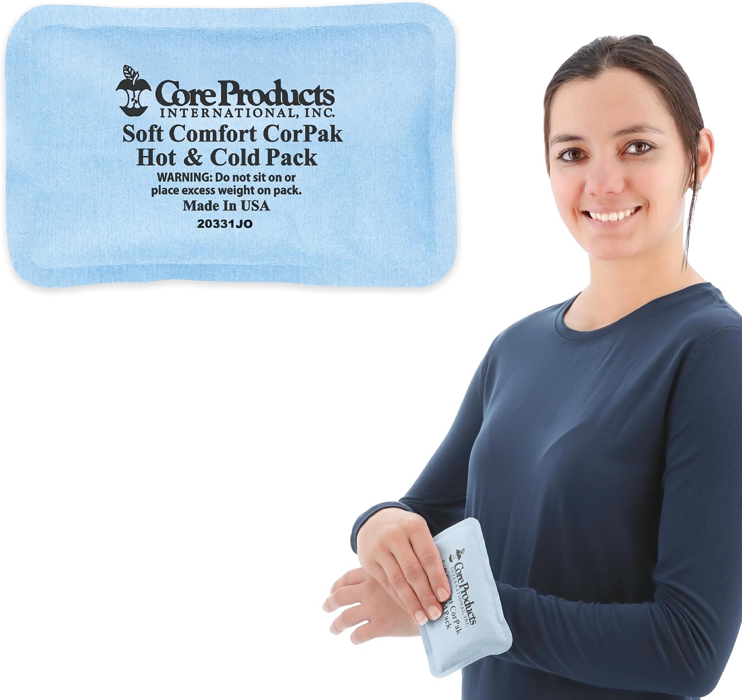Reusable Hot & Cold Therapy Pack for Knee Back & Shoulder Pain-Trisectional | Flexible reusable therapy pack delivers soothing hot or cold therapy to help relieve pain, swelling, and muscle soreness.