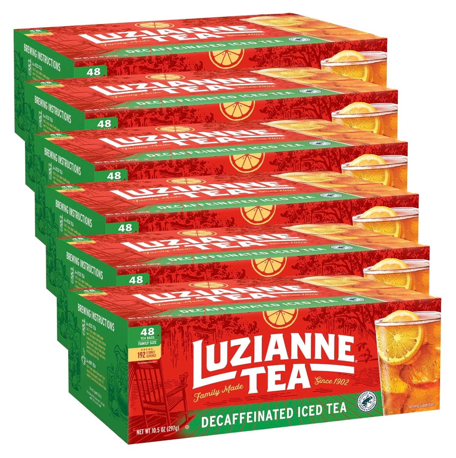 Luzianne Green Tea Bags, Family Size, 24ct Box (Pack of 1)