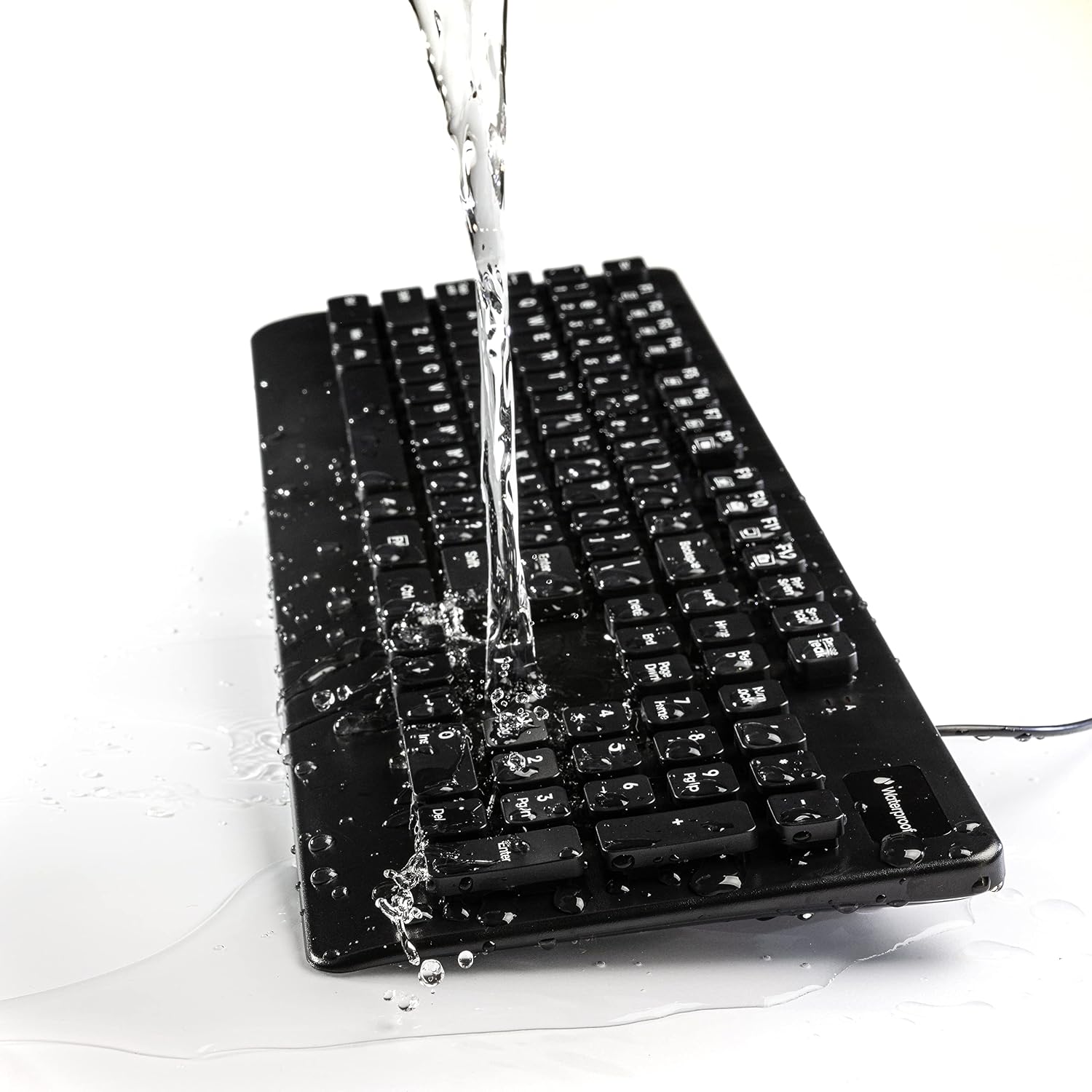 ALT Waterproof Keyboard and Mouse Combo Wired, USB Spill-Resistant Membrane Keyboard with Optical Mouse