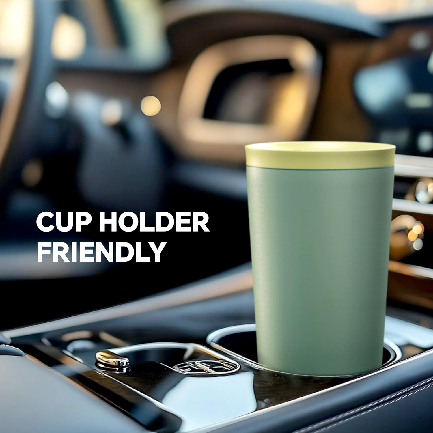 Ideus 20 oz Tumbler, Travel Coffee Mug with Splash Proof Sliding Lid, Double Wall Stainless Steel Vacuum Insulated Coffee Mug for Home and Office