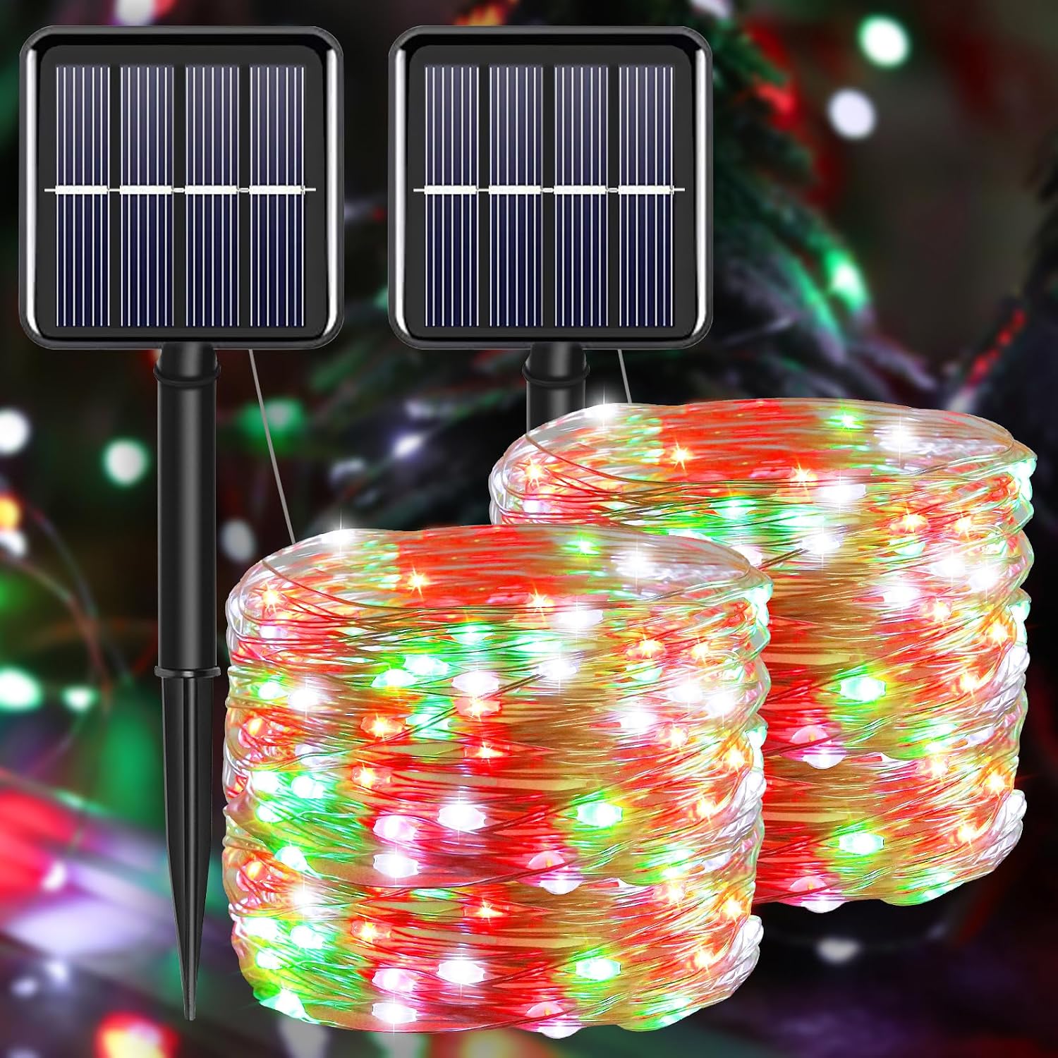 Solar Fairy String Lights, Cool White, 100Led, Outdoor Waterproof