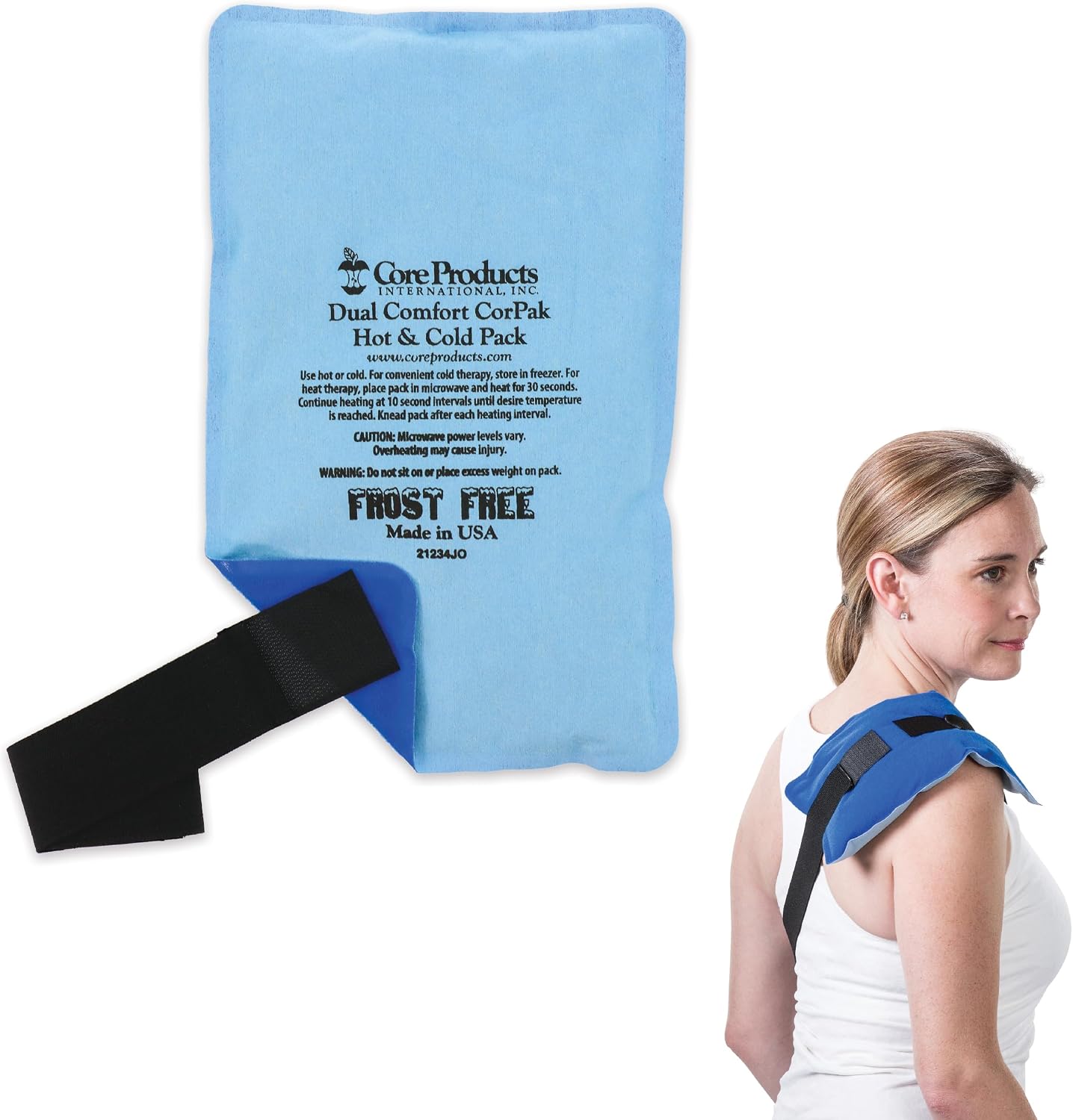 Reusable Hot & Cold Therapy Pack for Pain Relief and Injuries, Large | Provides versatile hot or cold therapy to help relieve muscle aches, joint pain, swelling, and stiffness.