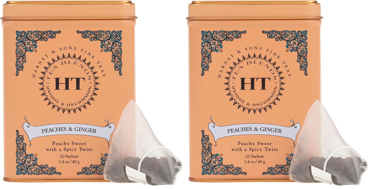Harney & Sons HT Organic Supreme Green Tea, 20 Sachets, Tea Tin | Organic green tea with 20 sachets in a reusable tea tin. Caffeinated.