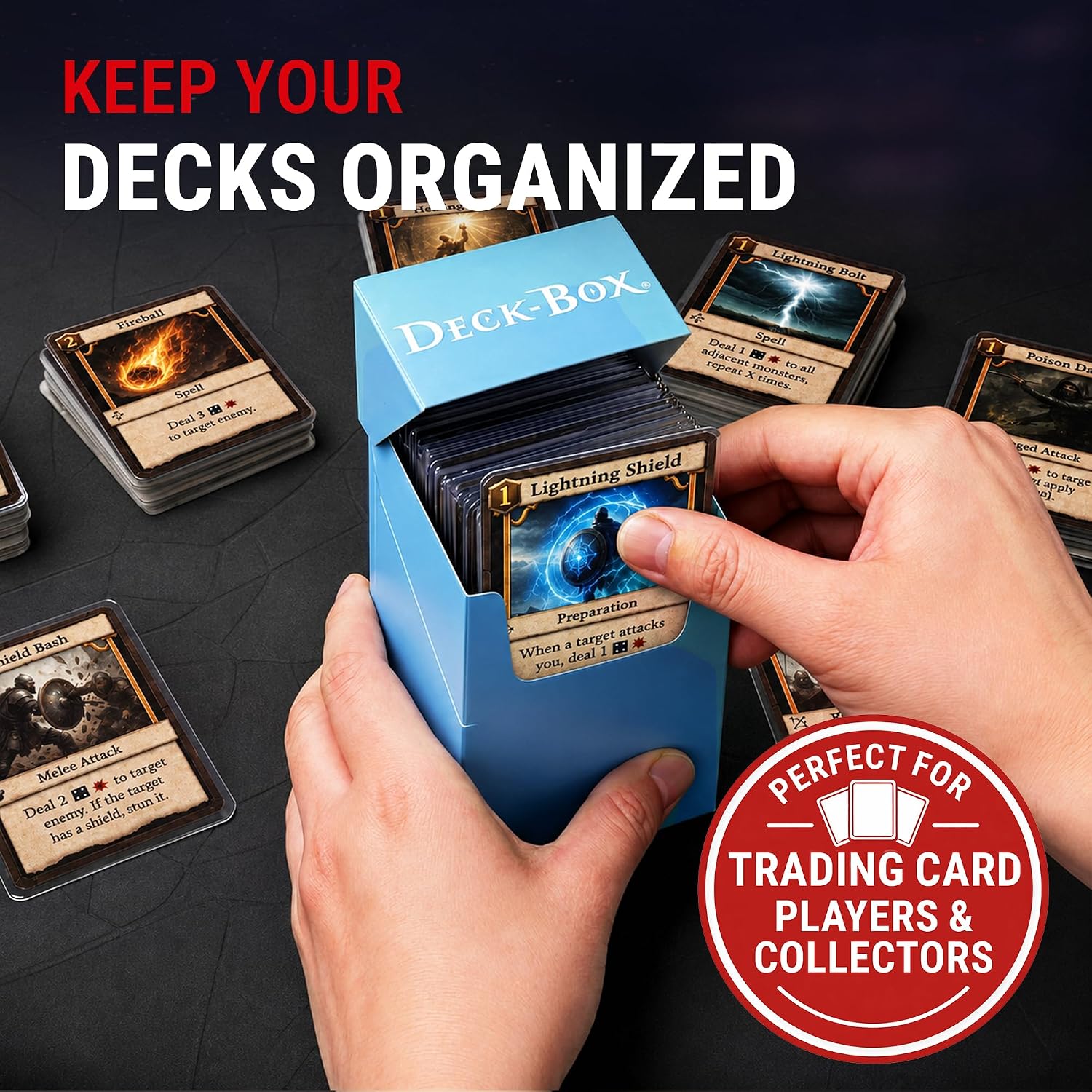 Ultra-Pro Deck Box, Set of 6 (Orange, Purple, Light Blue, Pink, Yellow, Light Green)