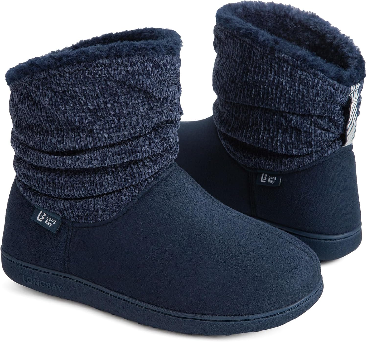 LongBay Slippers Boots for Women Warm Winter Fuzzy Bootie House Shoes Gifts