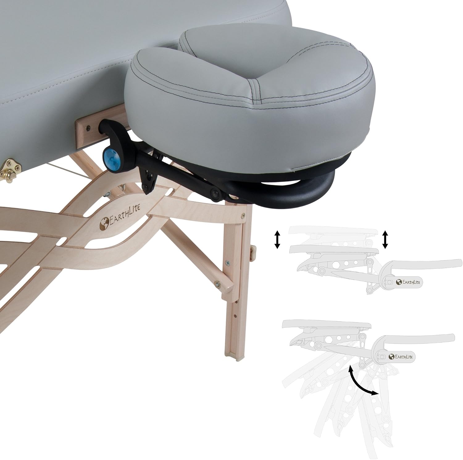 EARTHLITE Premium Portable Massage Table Package SPIRIT - Spa-Level Comfort, Deluxe Cushioning incl. Flex-Rest Face Cradle & Strata Face Pillow, Carry Case (30/32” x 73”) - Made in USA