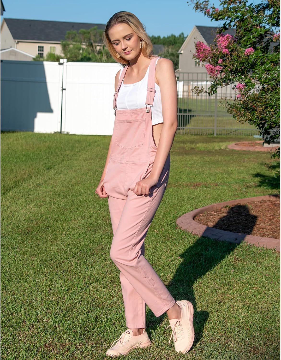 LookbookStore Denim Overalls for Women Dressy Stretch Bib Jean Jumpsuits
