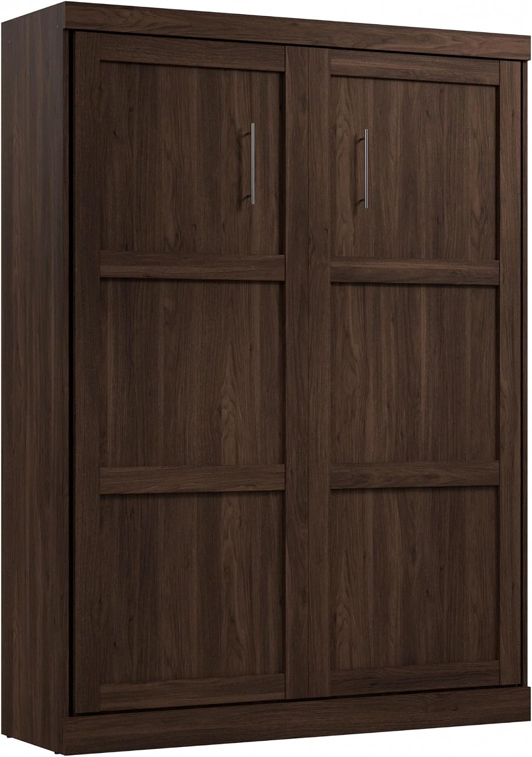 Bestar Pur Queen Murphy Bed, 65-inch Space-Saving Sleeping Arrangement for Multipurpose Area, Bedroom, Guest Room, or Living Room | Dual piston mechanism; for guest room or multipurpose space; Shaker-inspired trim with metal handles