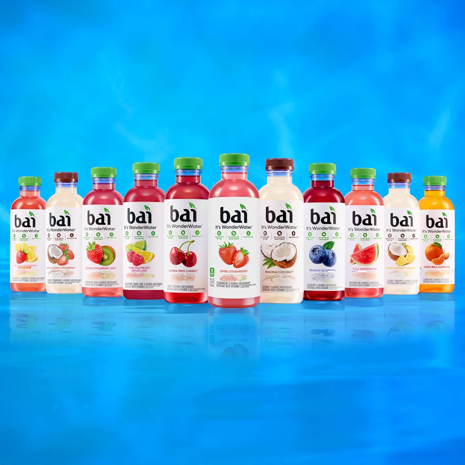 Bai Antioxidant Infused Water Beverage, Baru Blood Orange, 18 Fluid Ounce Bottle, 12 Pack