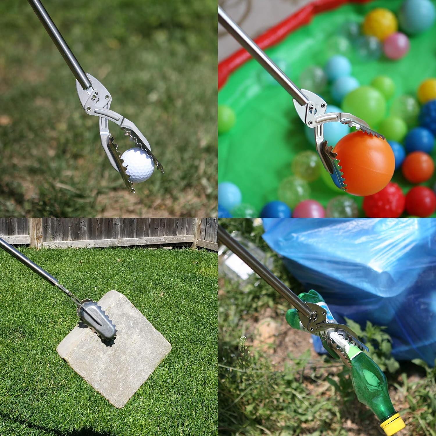 FTH Stainless Steel Grabber Reacher Pickup Tool Heavy Duty Trash Picker 40"