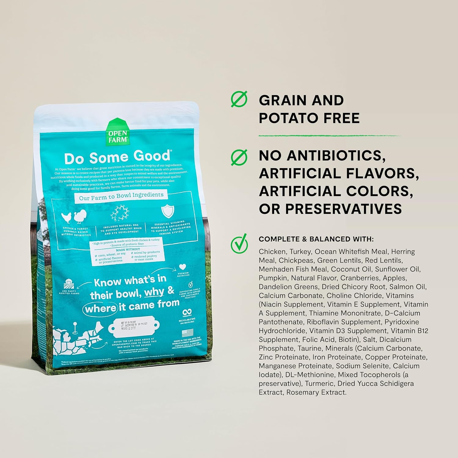 Open Farm, Grain Free Dry Cat Food, High-Protein Kibble for a Complete & Balanced Diet, Non-GMO Fruits & Vegetables, Prebiotic Fibers to Support Digestion, Catch-of-The Season Whitefish, 4lb Bag | All Life Stages, High Protein, Prebiotic Fibers, 100% Tra…