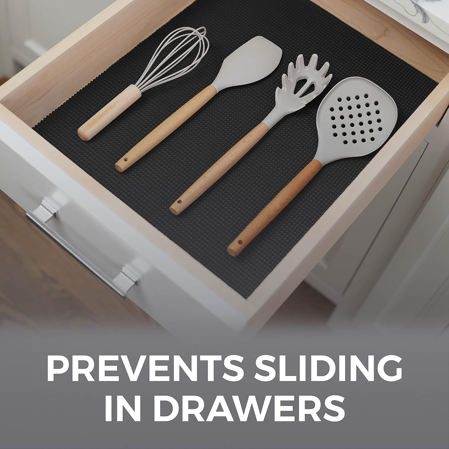HOME GENIE Shelf Drawer and Cabinet Liner, Non Adhesive, 12x20 Soft Gray