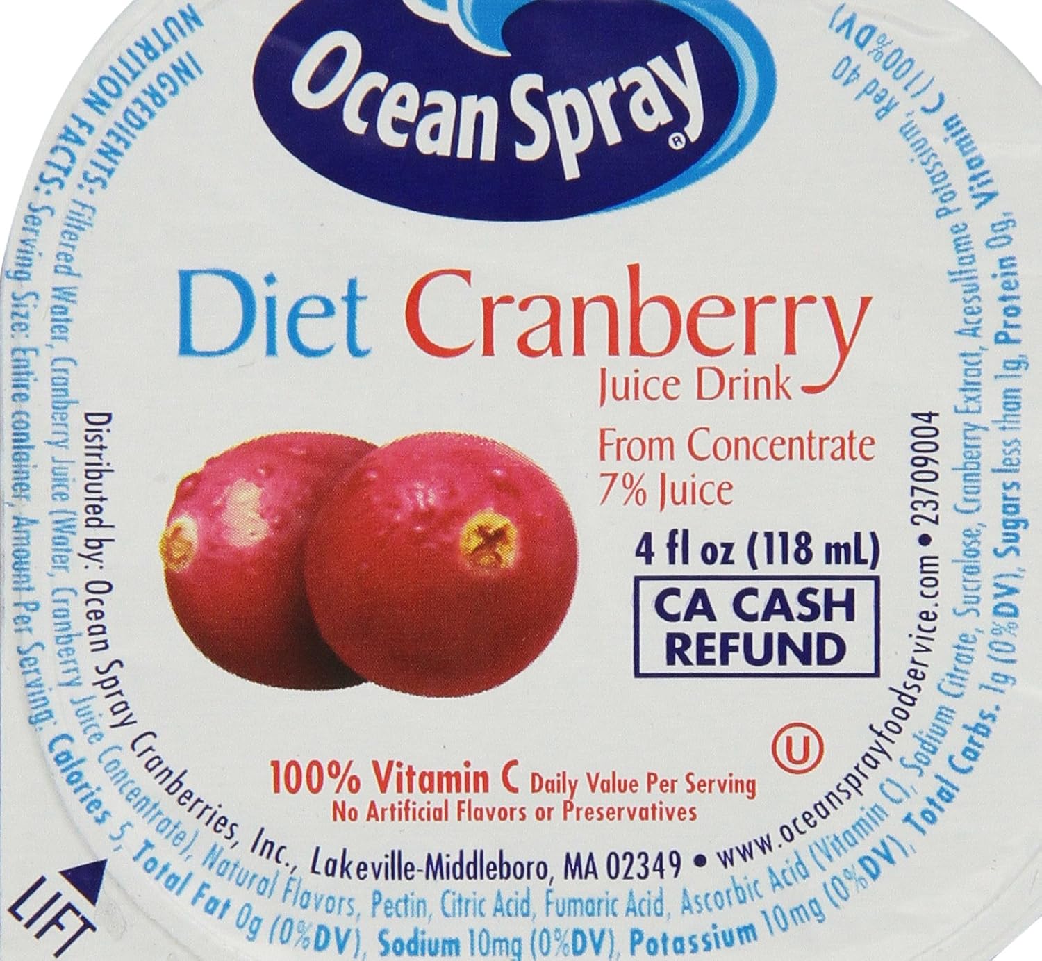 Ocean Spray Cran-Grape Juice Cups 4 Ounce (Pack of 48)