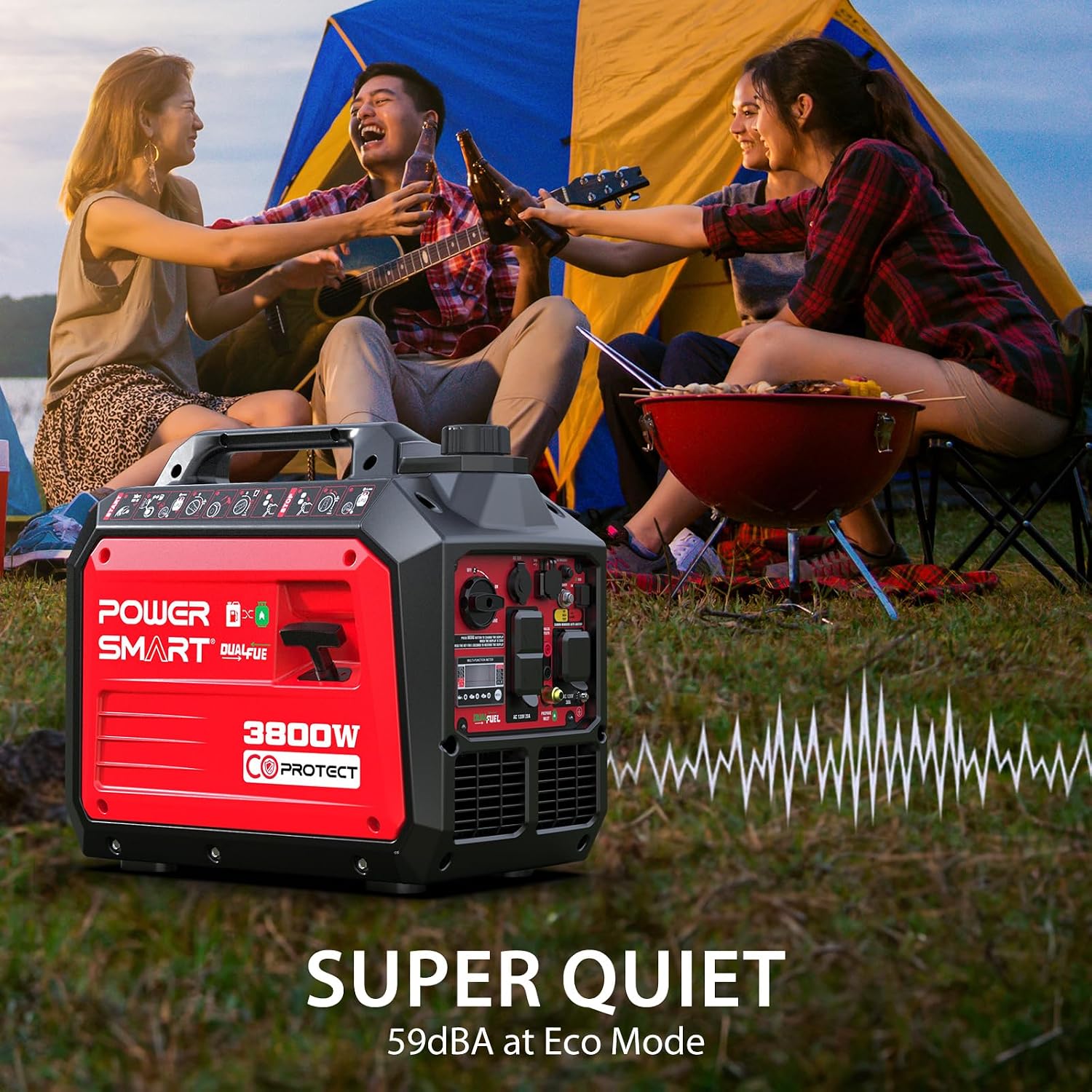 PowerSmart 2500 Watt Portable Inverter Generator for Camping