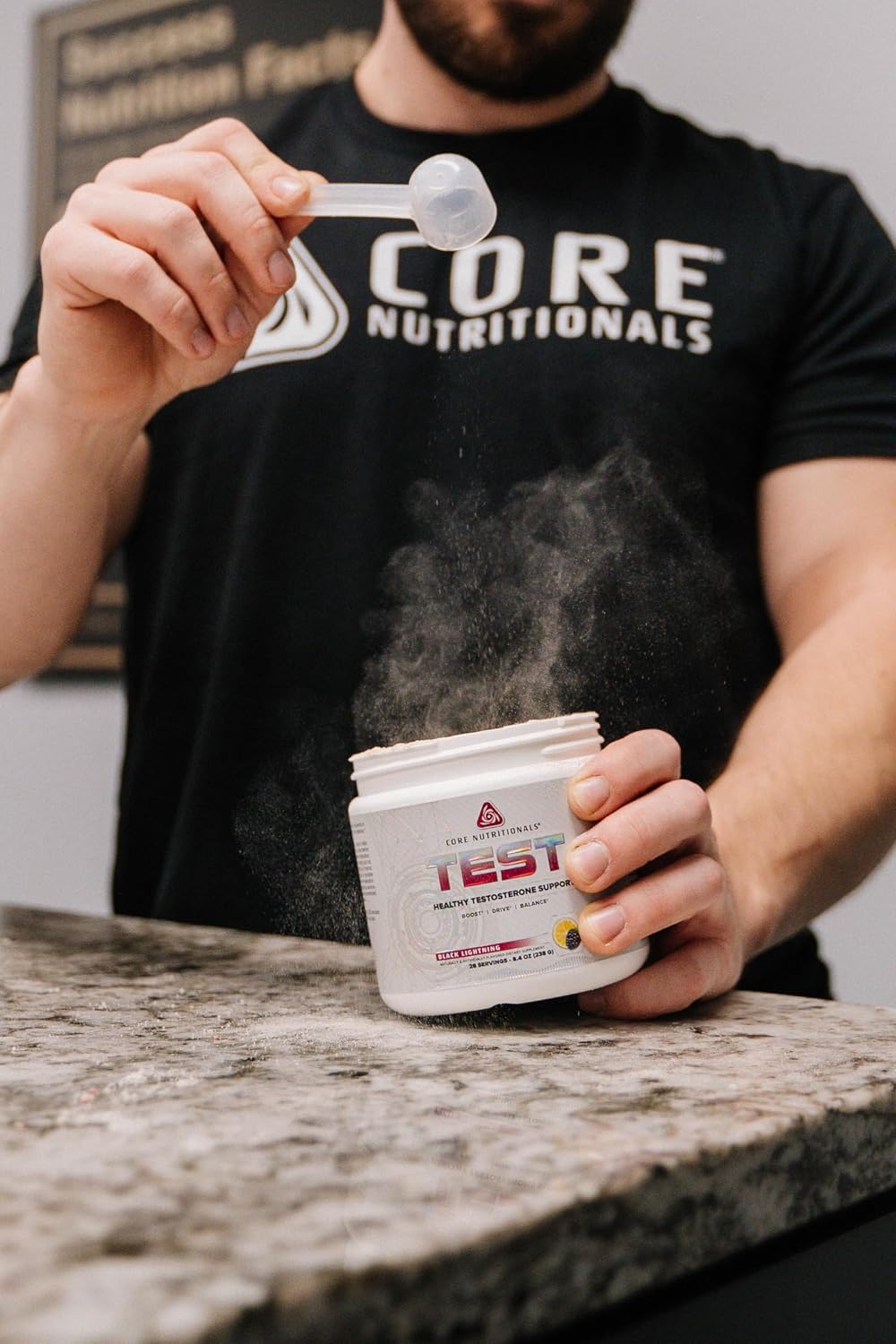 Core Nutritionals Test Testosterone Support, Black Lightning, 28 Servings