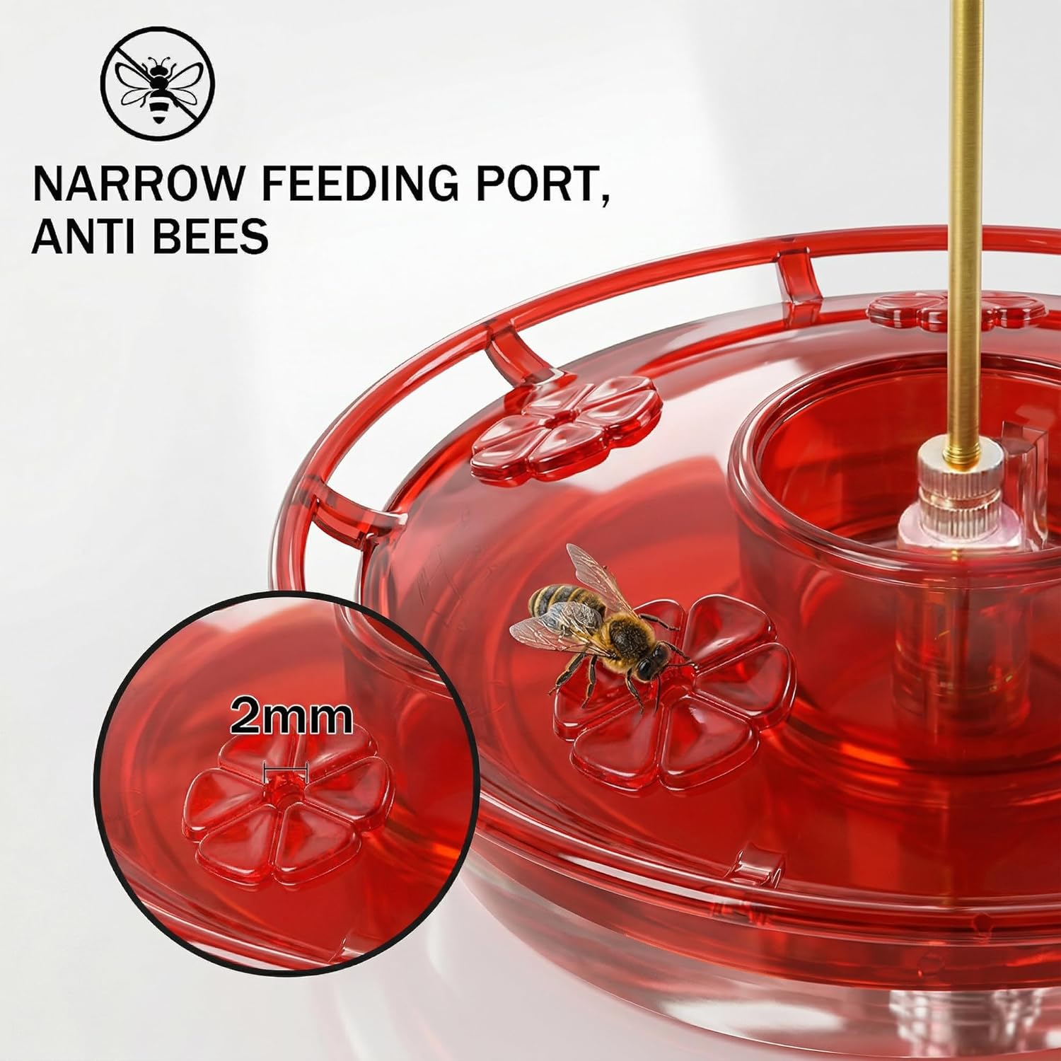 eWonLife 2 Pack 16 oz Saucer Hummingbird Feeders for Outdoors, Garden Decor