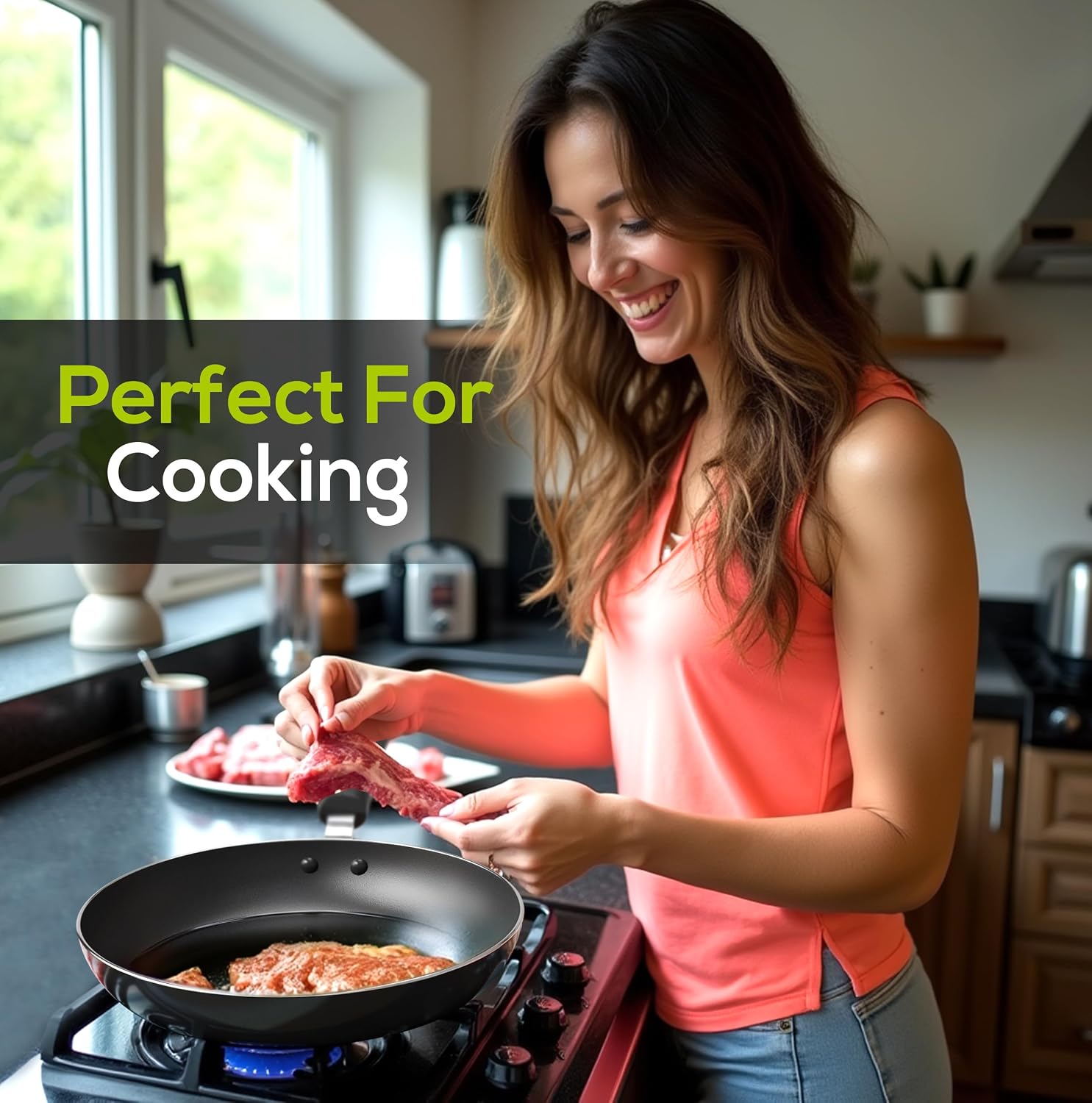 Utopia Kitchen Nonstick Frying Pan Set 3 Piece 8 9.5 11 Inch PFOA Free Grey | Omelette Pan, 3 Piece Skillet Set, Induction Bottom, Cookware