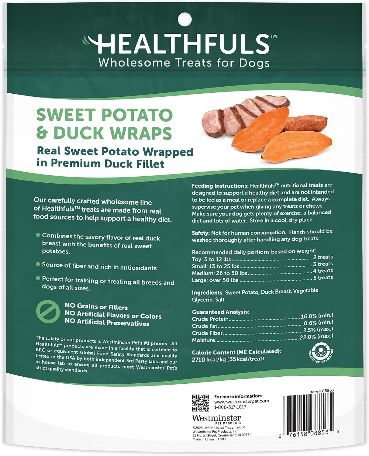 Healthfuls Chicken Wrapped Sweet Potato Dog Treats, 16oz