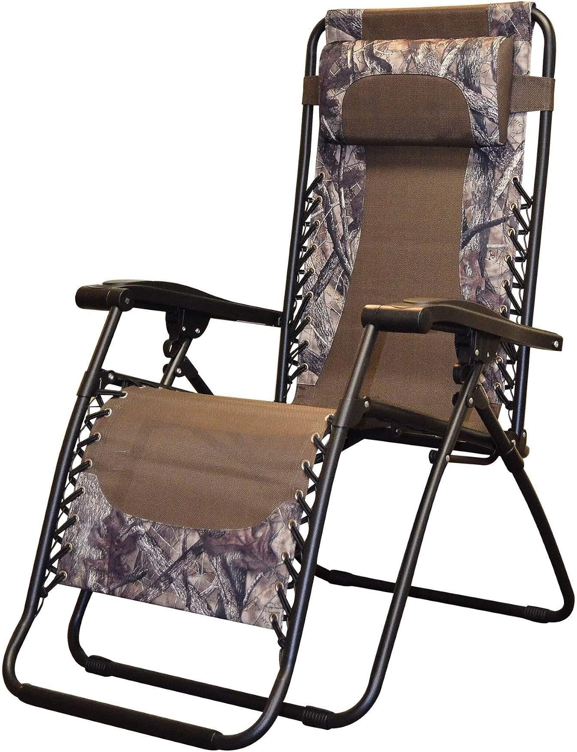 Caravan Canopy Infinity Zero Gravity Steel Frame Patio Deck Chair, Camouflage