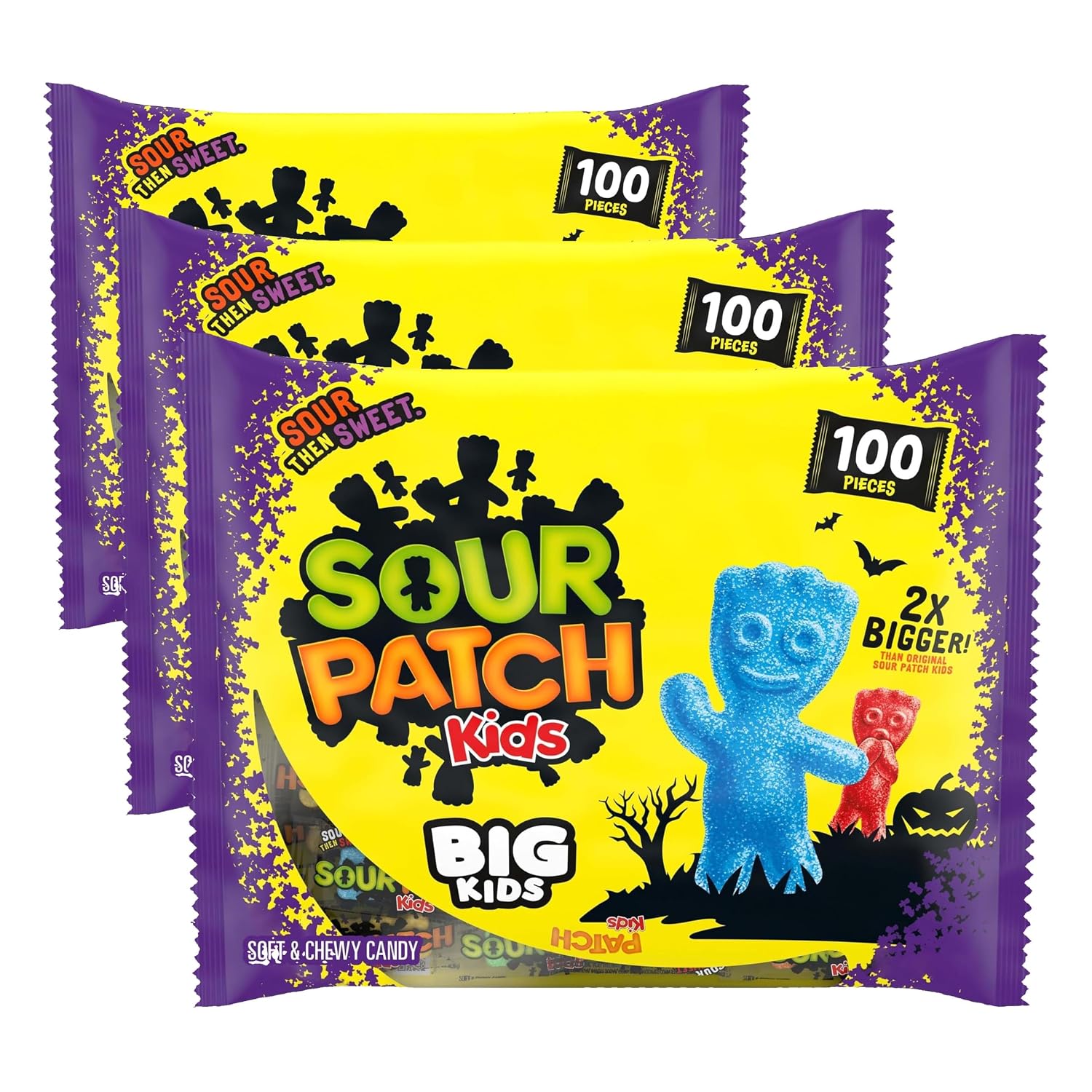 SOUR PATCH KIDS & SWEDISH FISH Soft & Chewy Gummy Candy Variety Pack, 15 ct