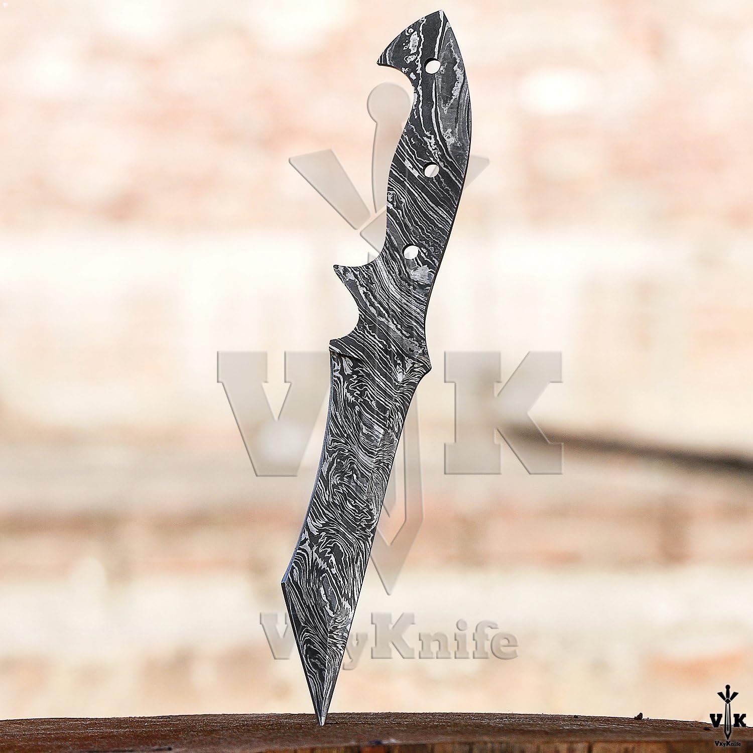 Damascus Tanto Knife Blanks Knife Making Supplies, Diy 13 inch Hunting Knife Blade Blank 9047