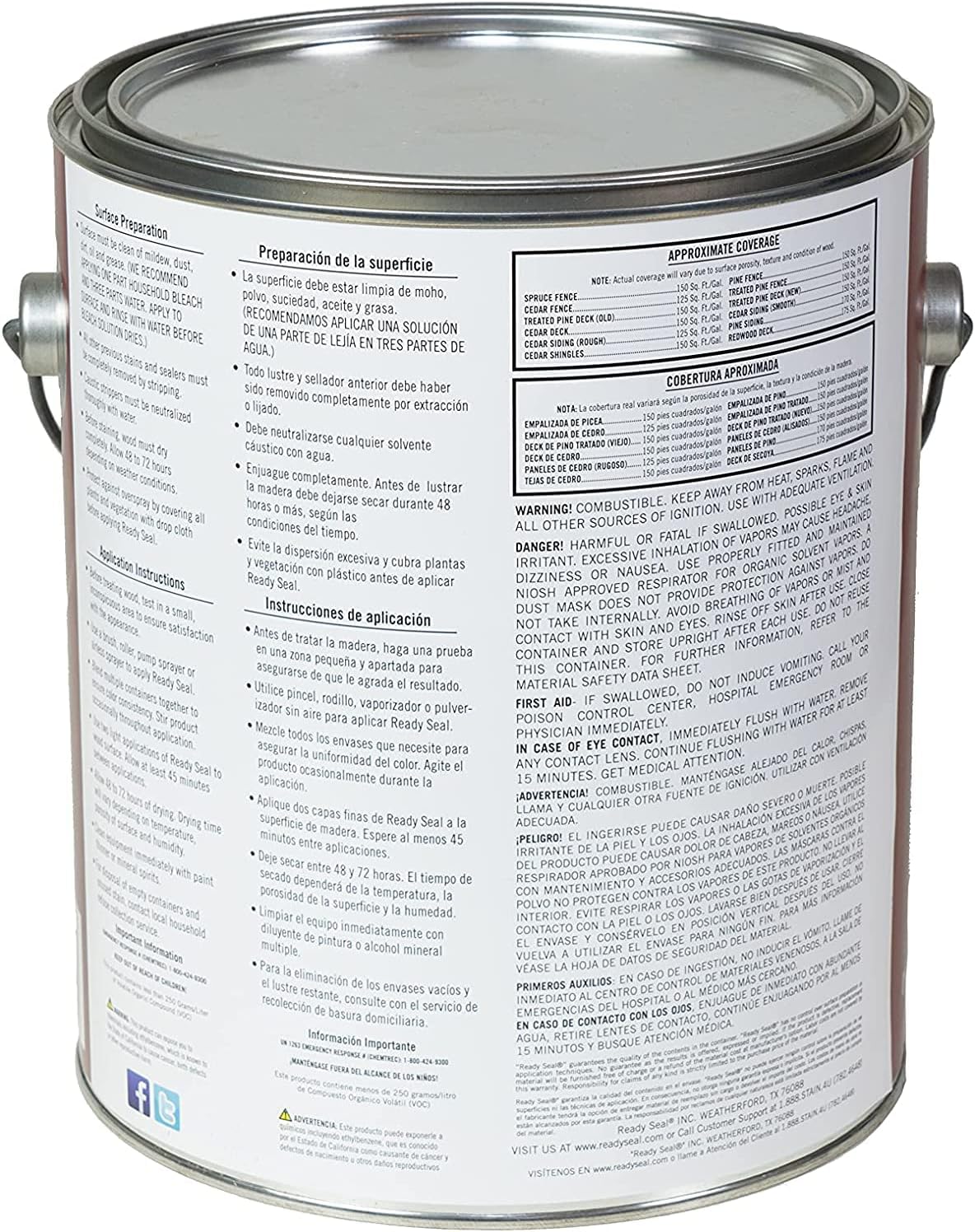 Ready Seal Stain & Sealer for Wood, Outdoor Deck and Fence - All-in-One Exterior Wood Stain and Waterproofing Sealant – Easy to Apply, No Back Brushing Needed, with UV Protection - 1 Gallon, Pecan