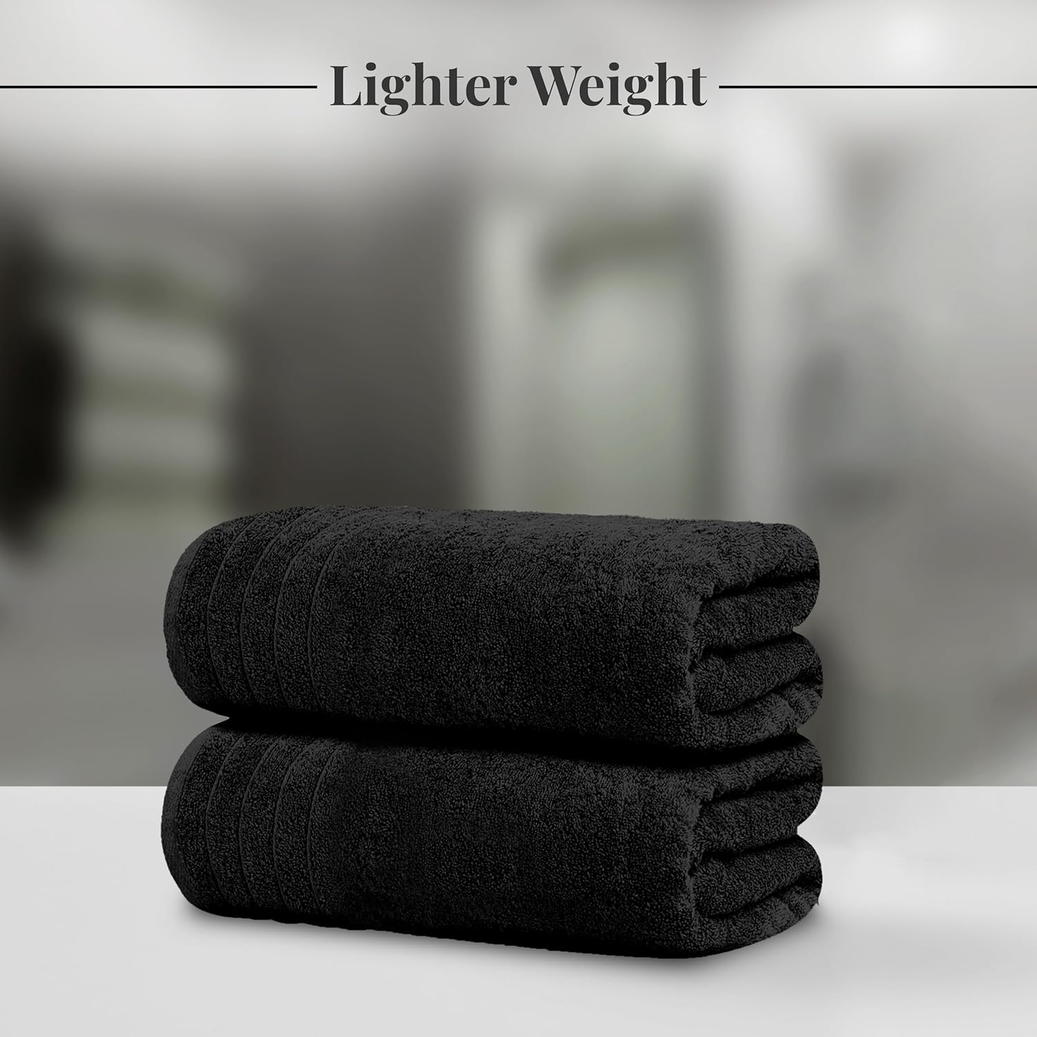 Tens Towels 8 Piece Towel Set, 2 XL Bath, 2 Hand, 4 Washcloth, Dark Grey