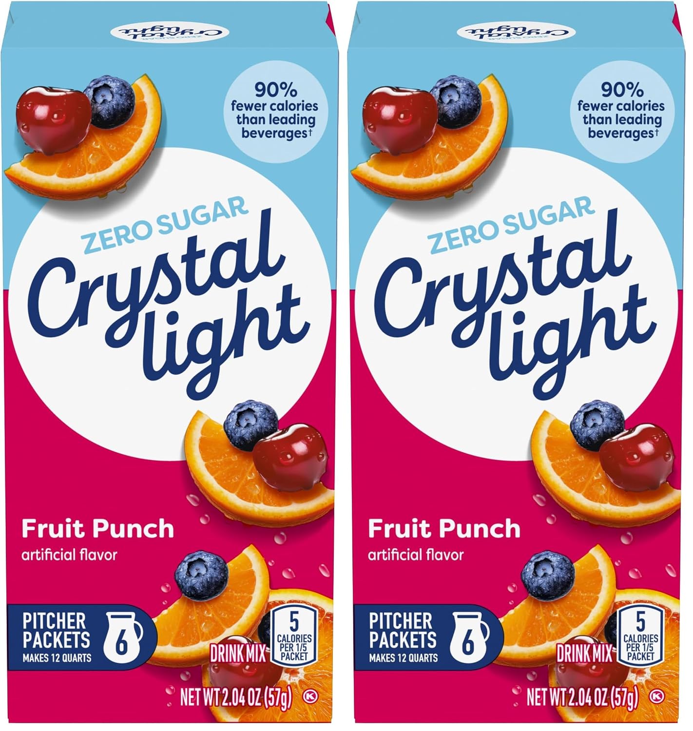 Crystal Light Powdered Drink Mix, 72 Pitcher Pkts, Fruit Punch