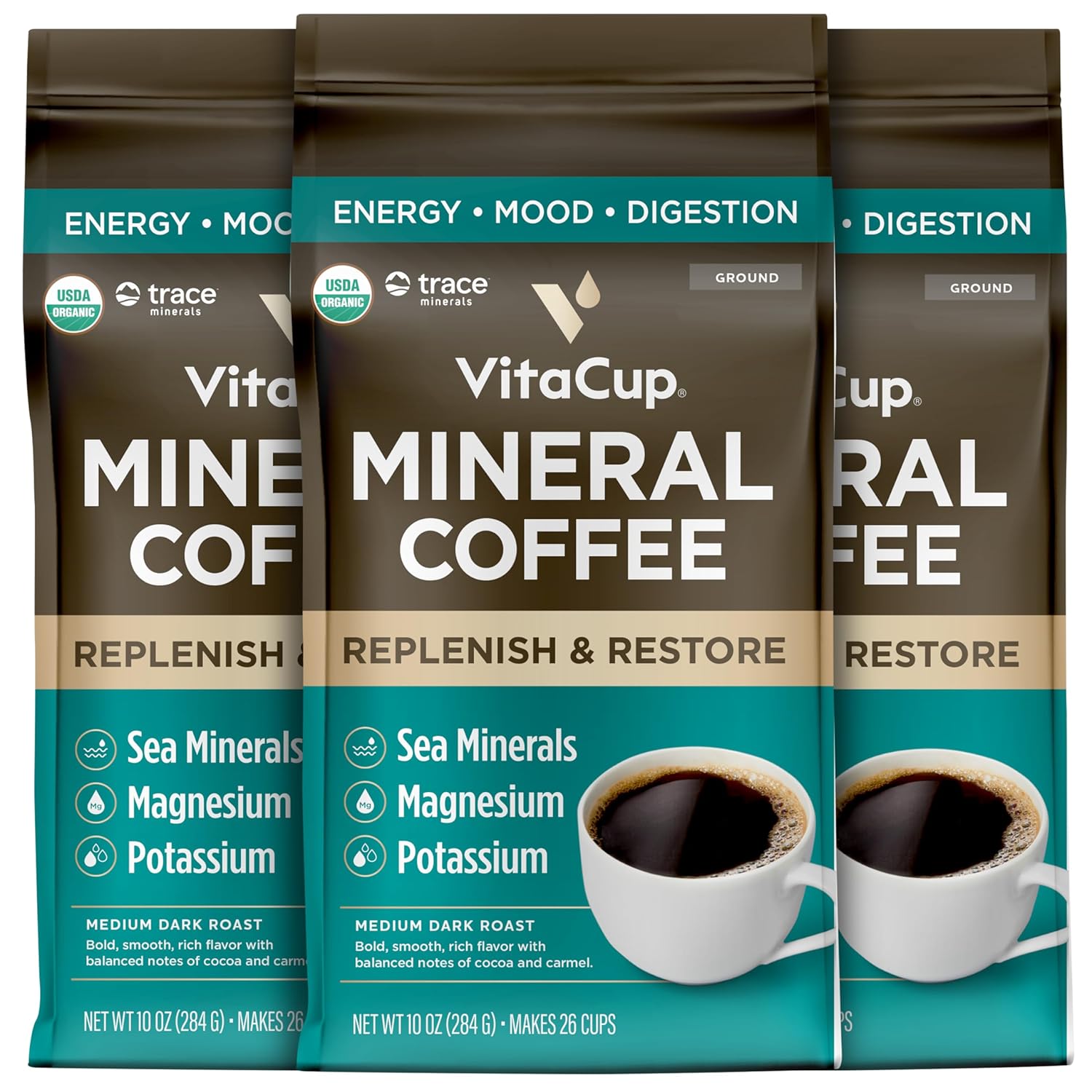 VitaCup Genius Keto Ground Coffee with MCT Oil, 11oz