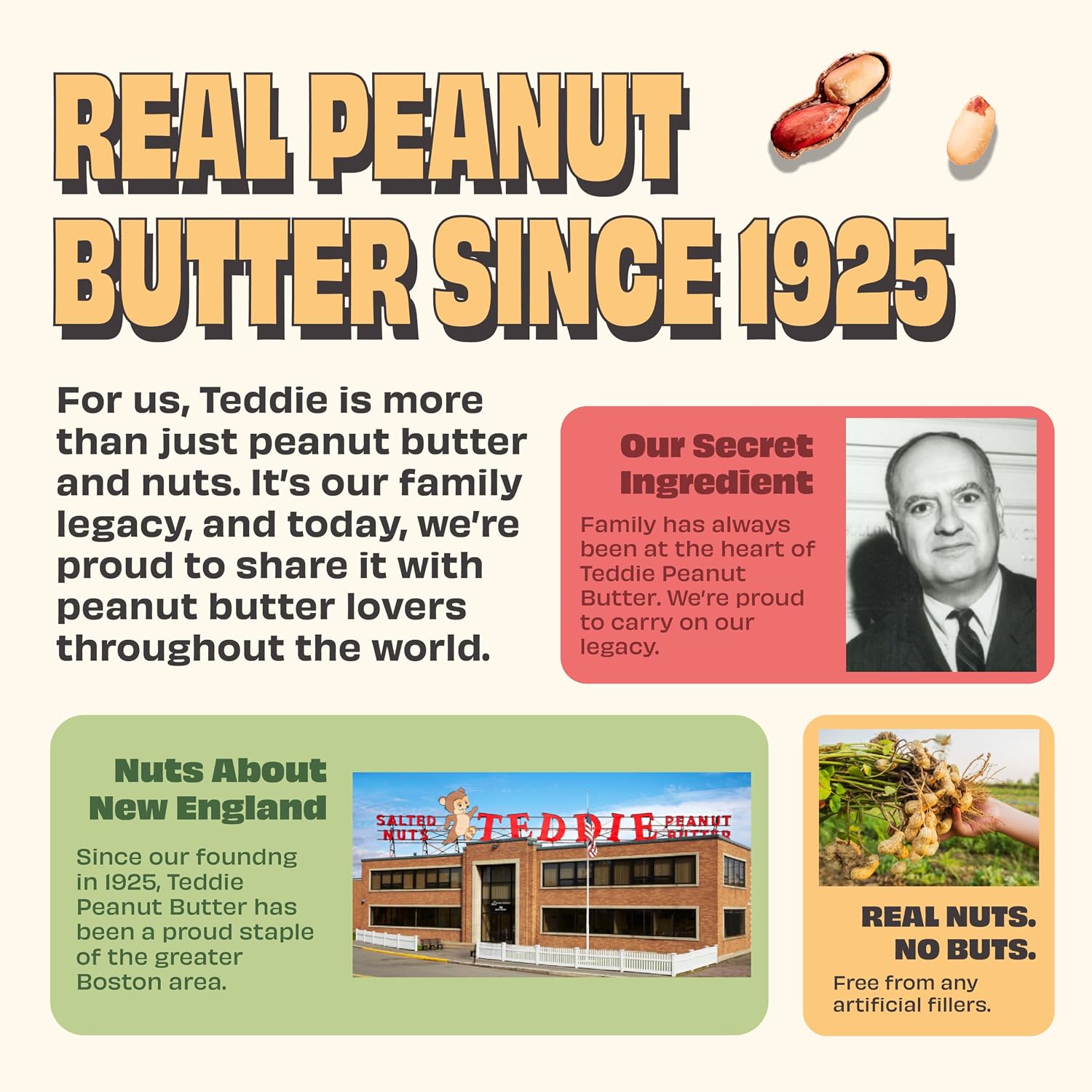 Teddie All Natural Peanut Butter, Super Chunky, Gluten Free & Vegan, 16 Ounce (Super Chunky, Pack of 1)