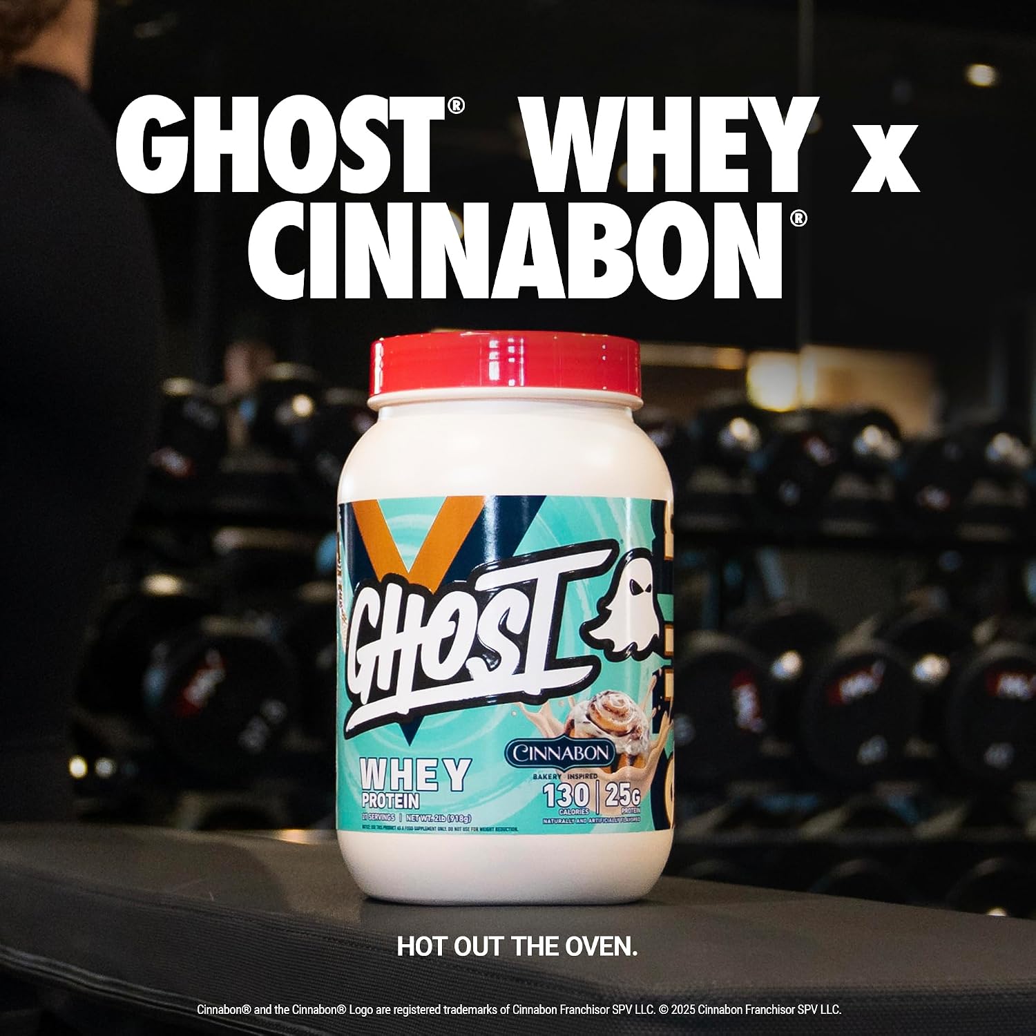 GHOST Whey Protein Powder, Milk Chocolate - 2LB, 25G of Protein | Whey Protein Isolate & Concentrate Blend - Post Workout Nutrition Shake, Smoothies - Soy & Gluten-Free - 2LB Tub, 26 Servings