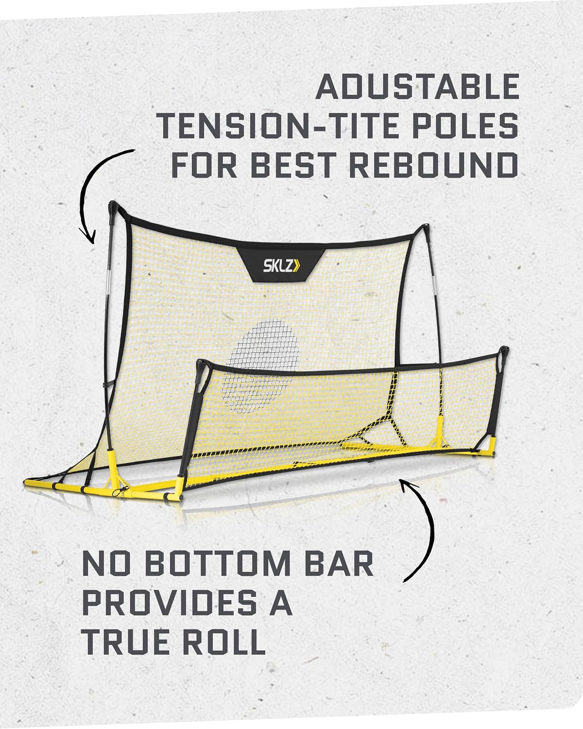 SKLZ Quickster Soccer Trainer - Dual-Sided Rebounder for Solo Passing, Receiving