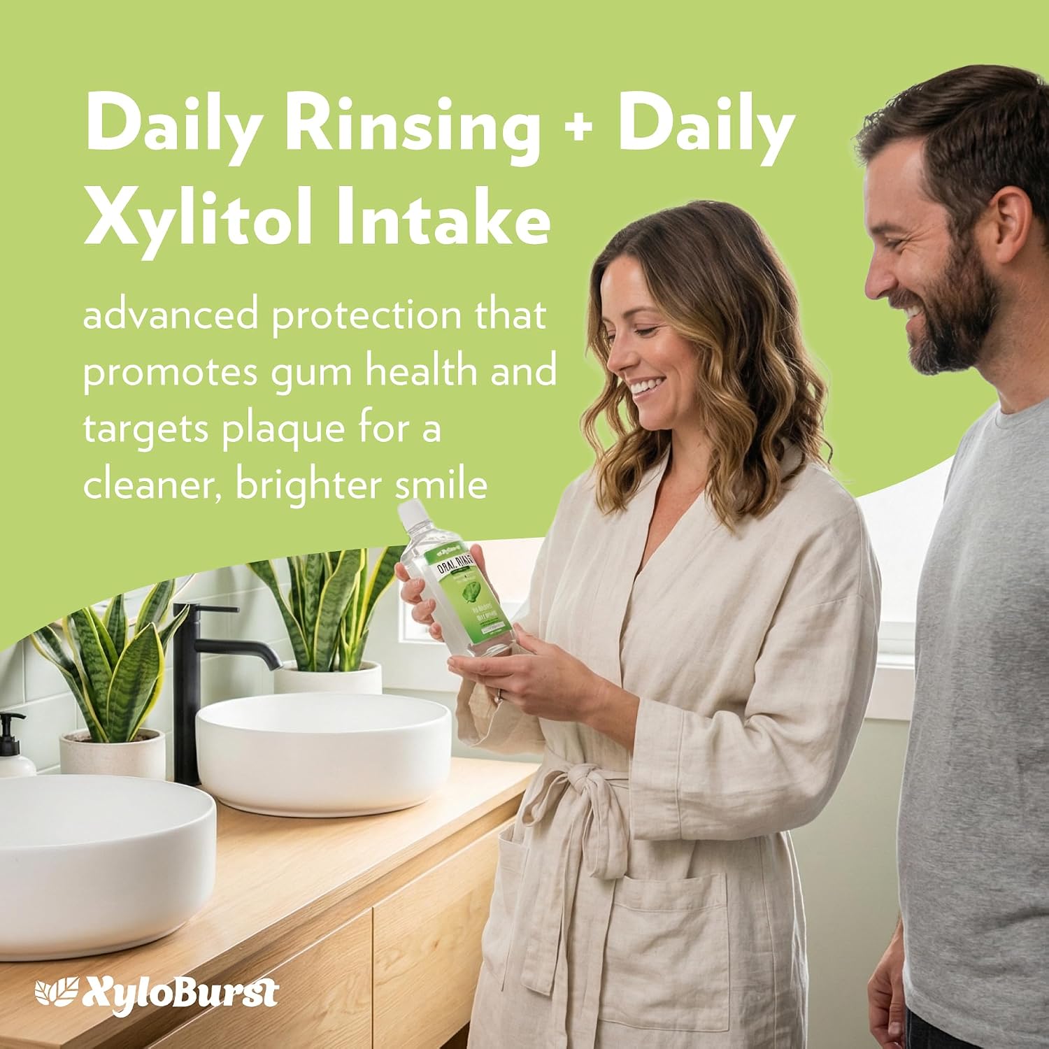 Xyloburst Oral Rinse Mouthwash - Natural Xylitol Mouthwash | Fluoride Free Mouth Wash | Alcohol Free Mouth Wash | Fresh Mint Mouth Rinse | SLS Free