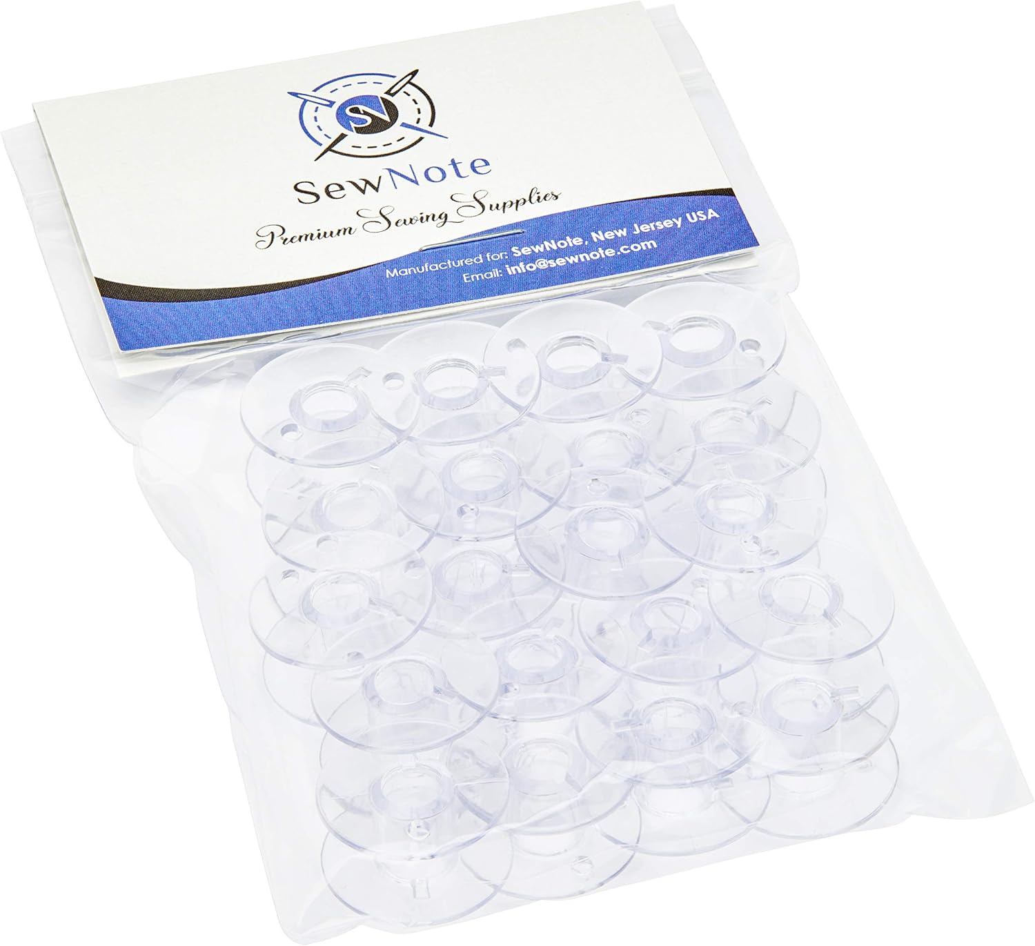 SewNote Bobbins for Janome Sewing Machine - 20 Pack Embroidery Bobbins - Compatible with Janome HD1000, HD3000, Memory Craft, New Home, 2212, 4120QDC