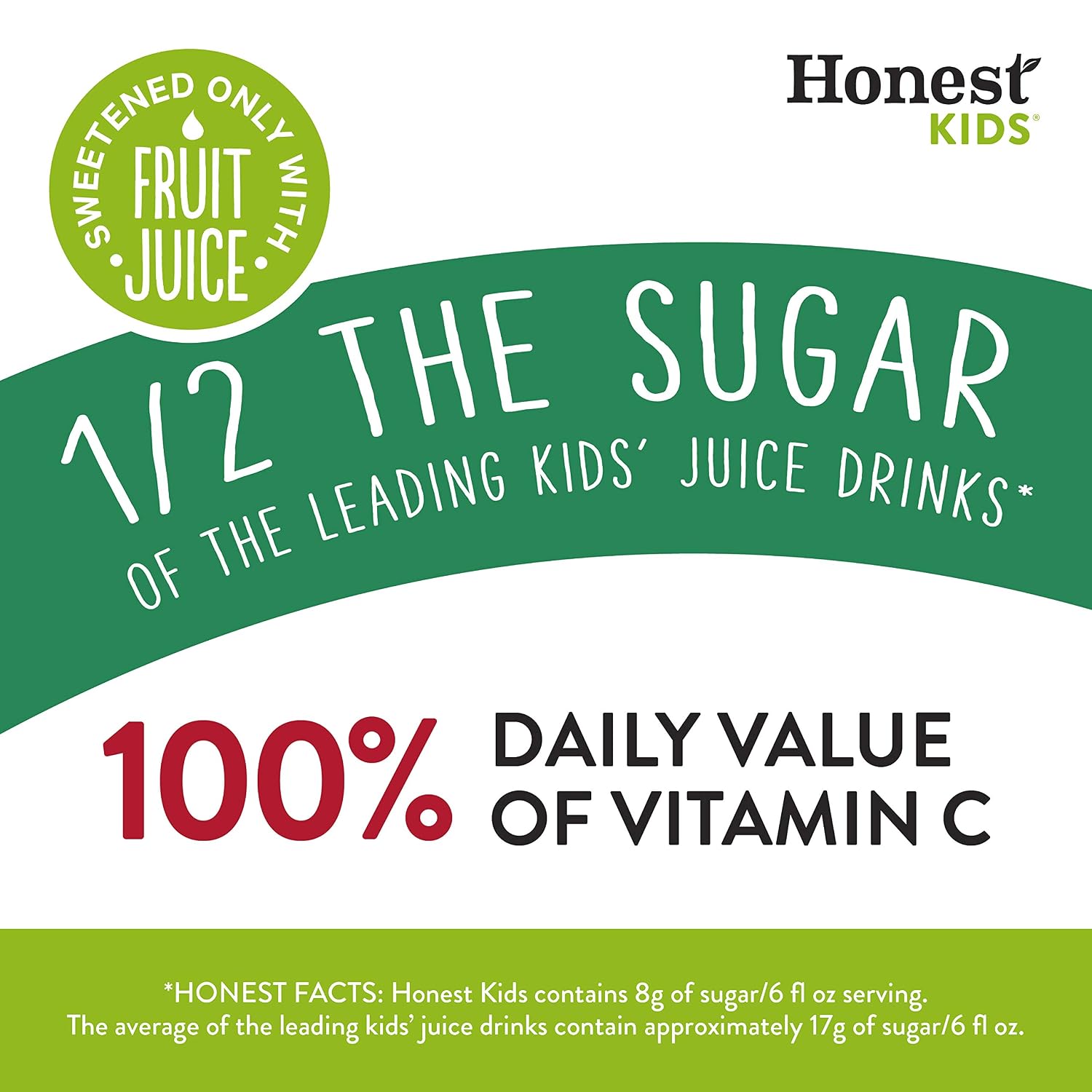 Honest Kids Organic Juice Drink, Appley Ever After, 6.75 fl oz Juice Box, Pack of 40