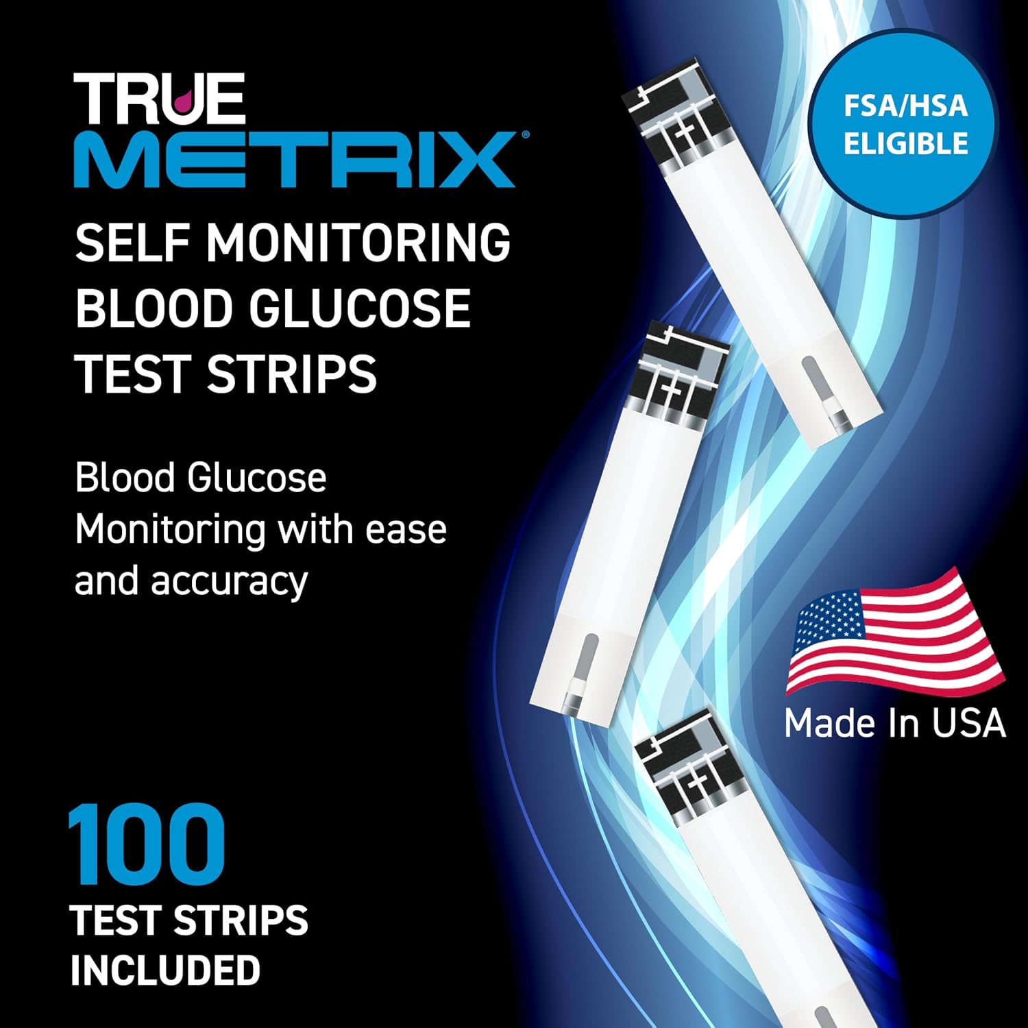 TRUE METRIX Self Monitoring Blood Glucose Test Strips, 50 Count | Blood Glucose Test Strips Compatible with TRUE METRIX Family of Self Monitoring Blood Glucose Meters, Fast and Easy to Use