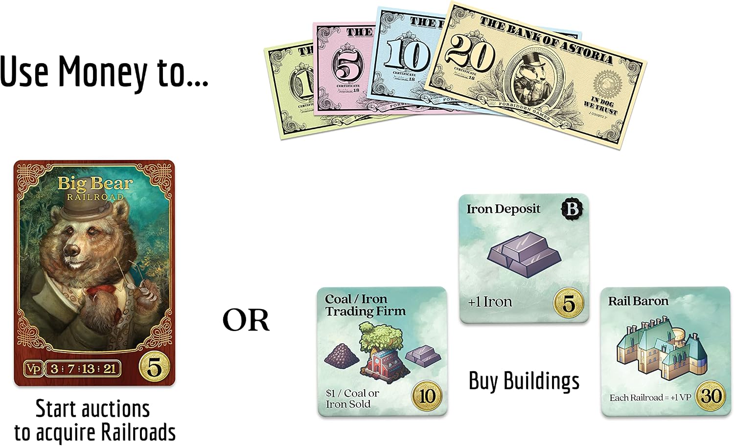 Raccoon Tycoon - Gateway Strategy Board Game for Adults and Family | Fast, Fun