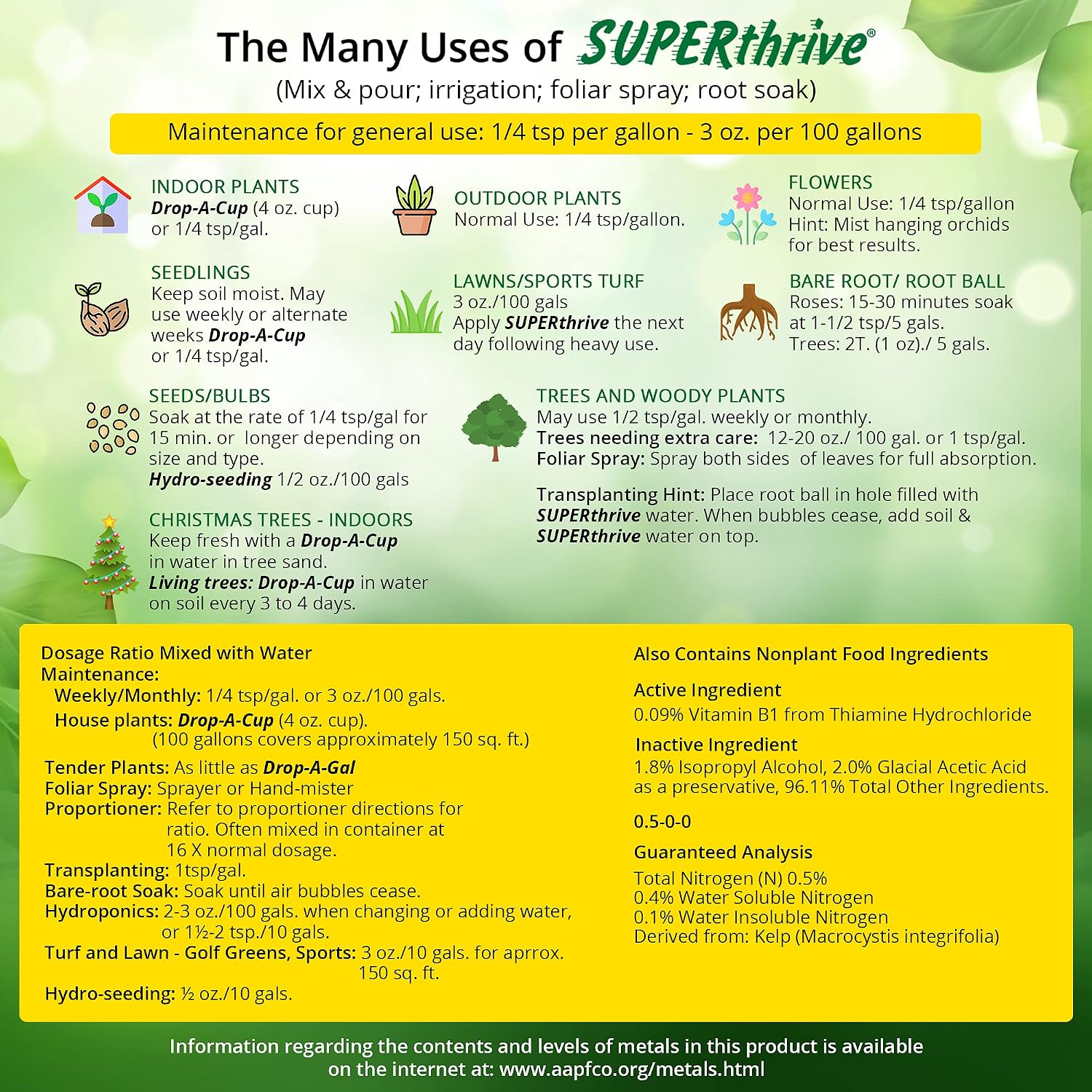 SUPERthrive Plant Vitamin Solution, 1 Pint
