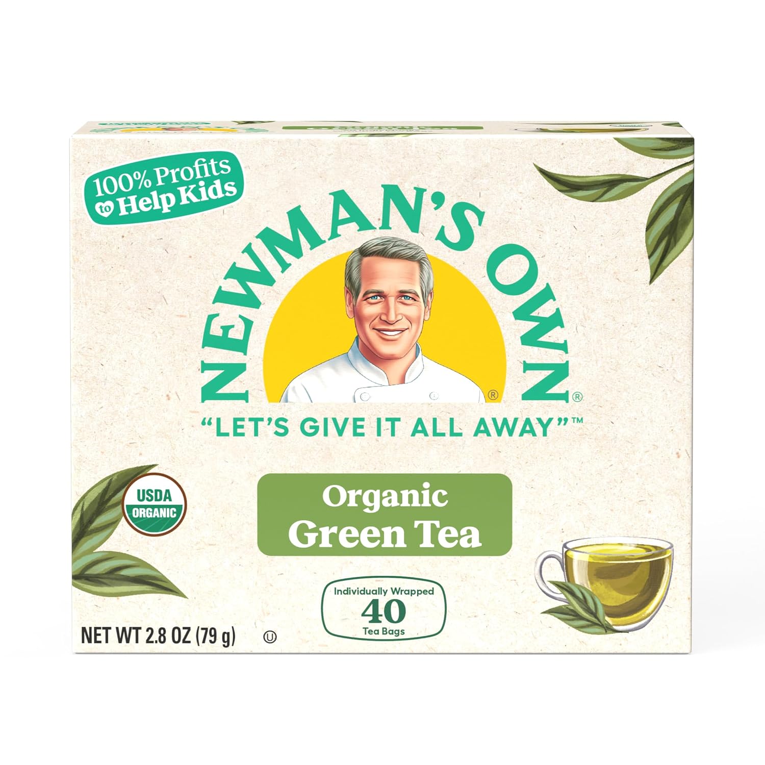 NEWMANS OWN ORGANICS Organic Royal Green Tea, 40 CT