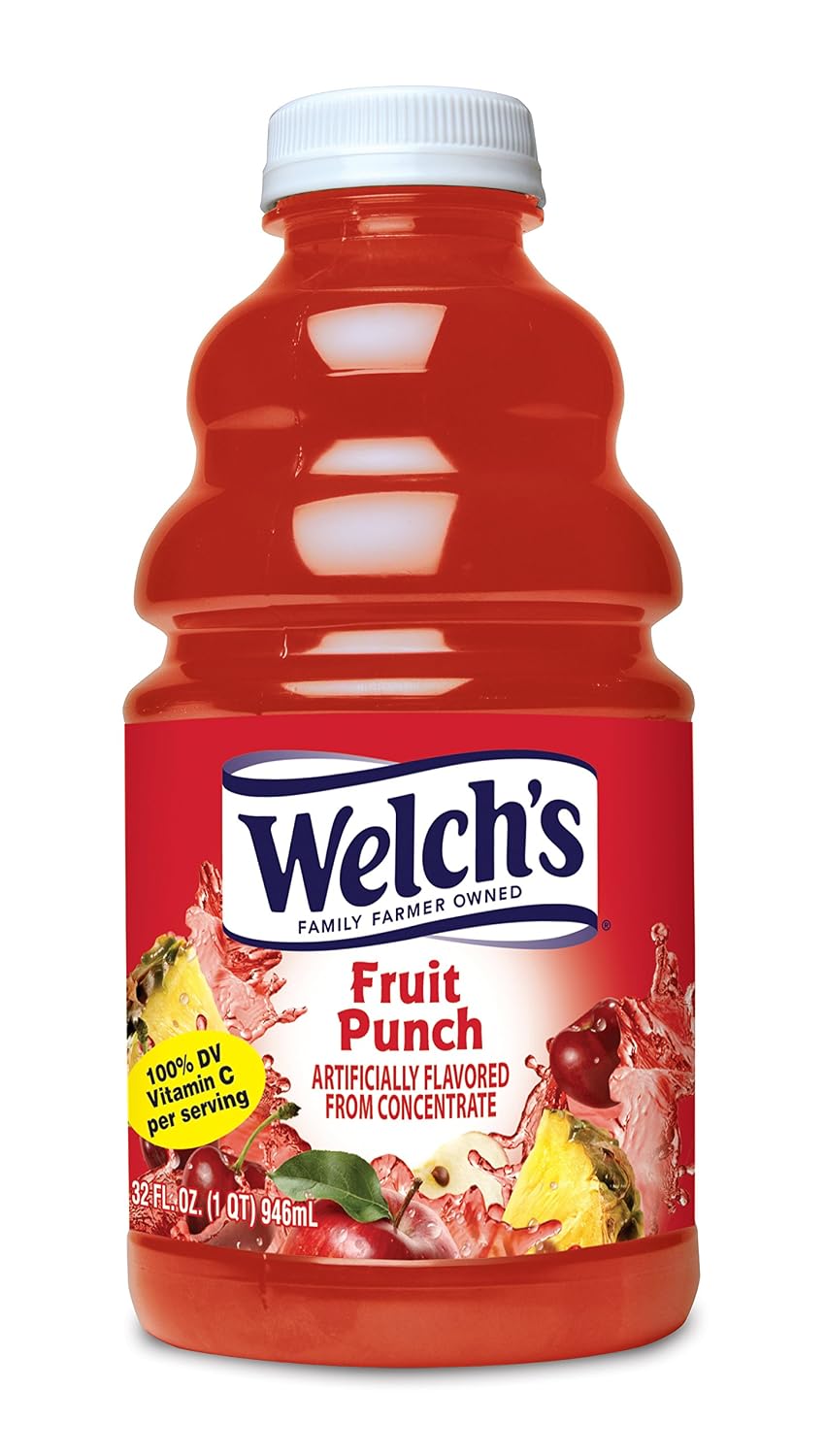 Welch's Juice Cocktail, No Preservatives, Concord Grape, 16 Ounce (Pack of 12)