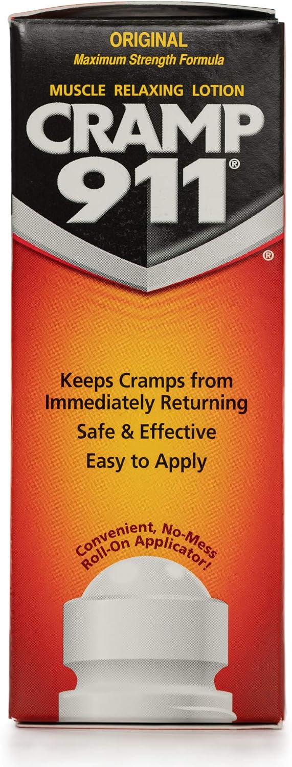Cramp 911 Muscle Relaxer Pain Relief Cream for Muscle Cramp Relief and Sore Muscles. Used for Muscle Cramp Relief and Muscle Pain Relief of All Kinds