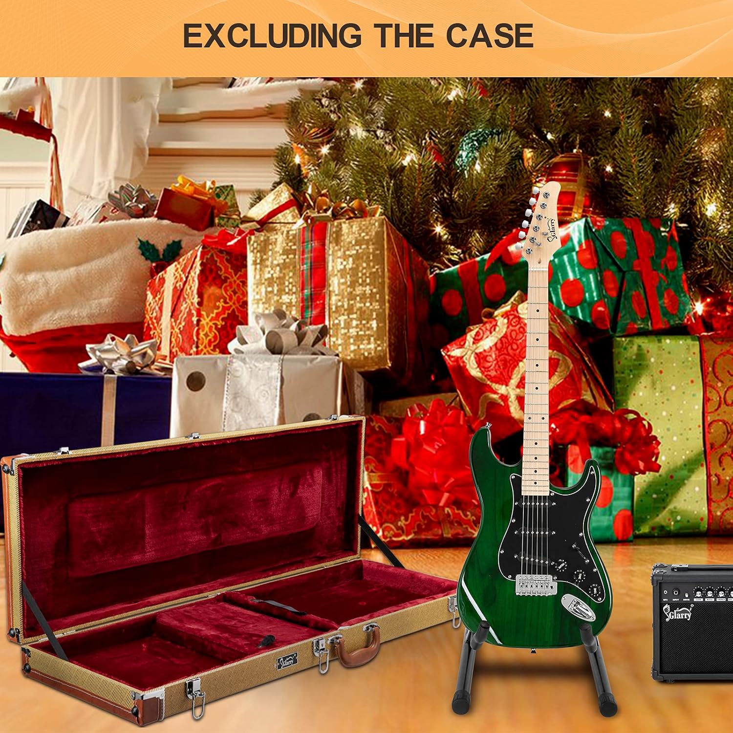 GLARRY Full Size Electric Guitar for Music Lover Beginner with 20W Amp and Accessories Pack Guitar Bag (DARK BLUE, 39" Right Handed)