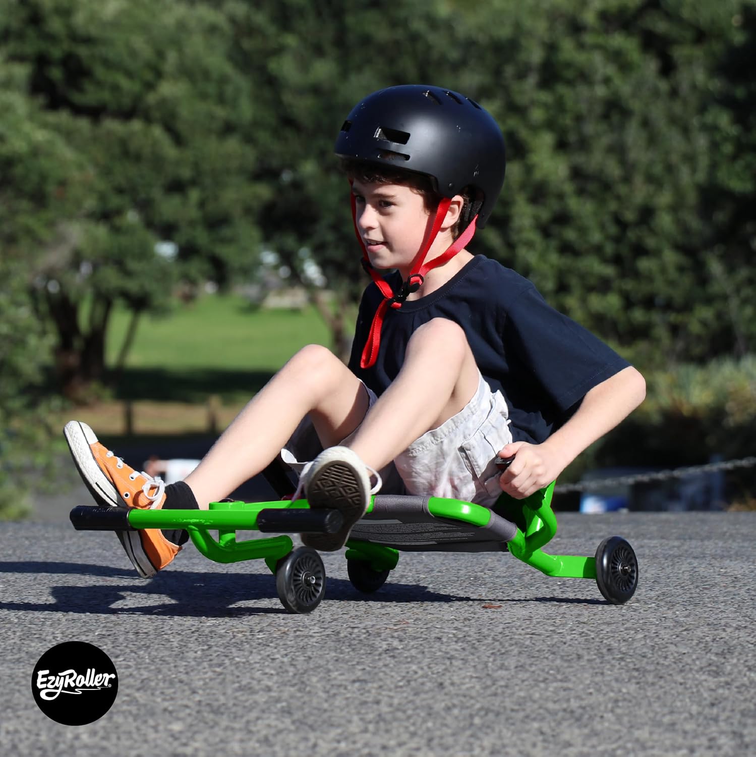 EzyRoller Classic X Ride On Toy for Kids, Ages 3-12, Up to 154 lbs - Black