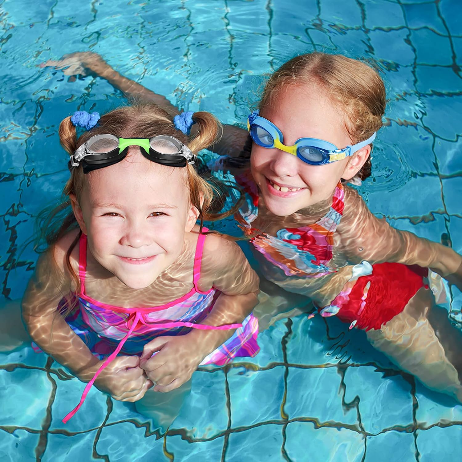 Portzon Unisex-Child Swim Goggles, Anti Fog No Leaking Clear Vision Water Pool Swimming Goggles