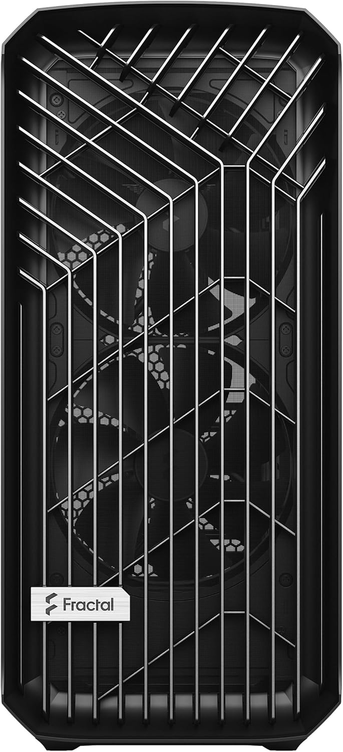 Fractal Design Torrent Black - Light Tint Tempered Glass Side Panel - Open Grille for Maximum air Intake - Two 180mm PWM and Three 140mm Fans